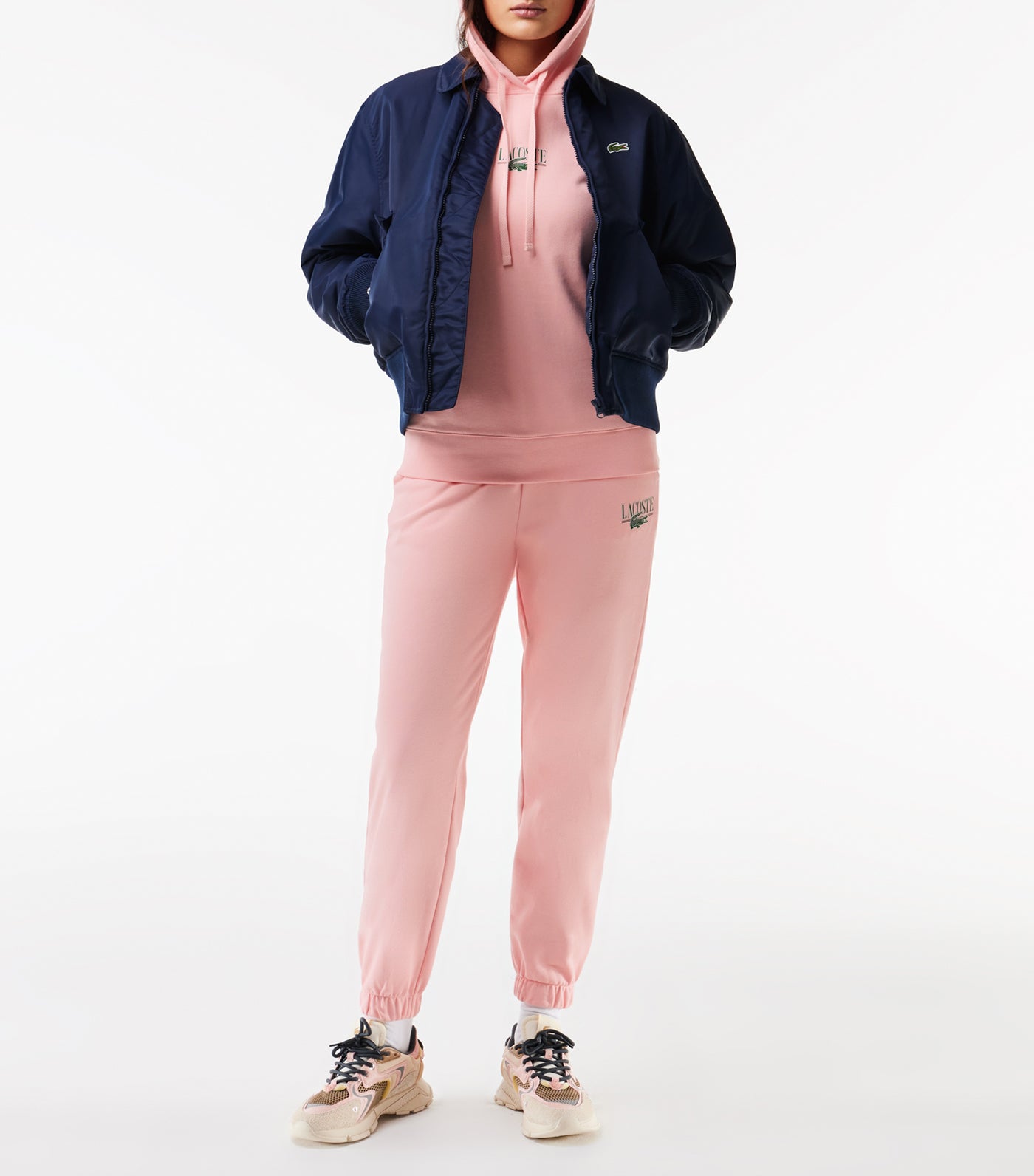 Lacoste Print Jogger Hoodie Waterlily