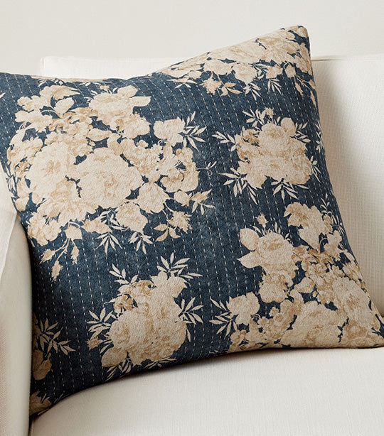 Zenia Floral Quilted Pillow Cover