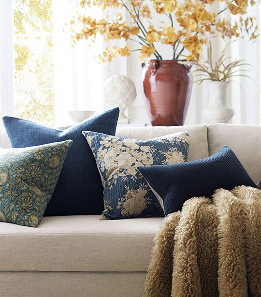 Zenia Floral Quilted Pillow Cover