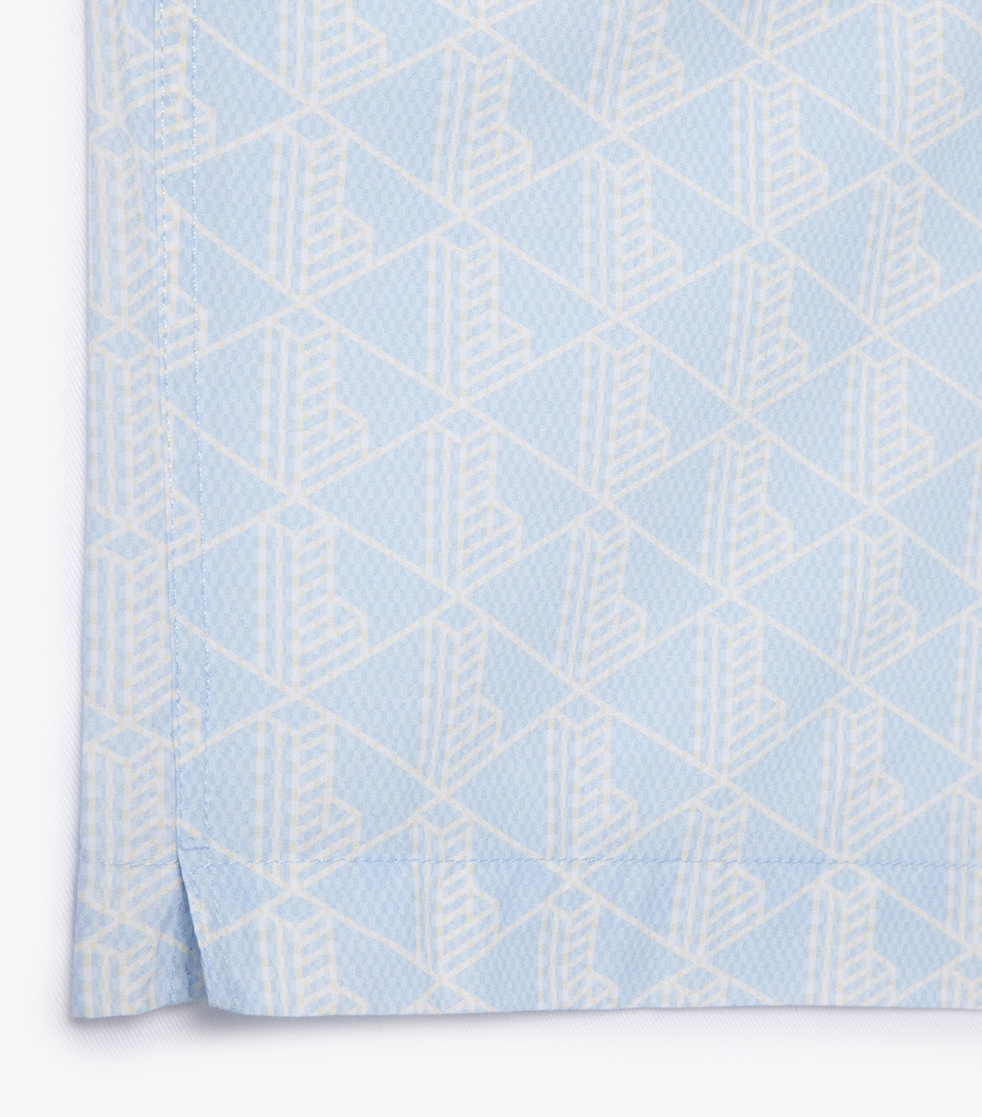 Short Sleeved Monogram Print Shirt Phoenix Blue/Flour