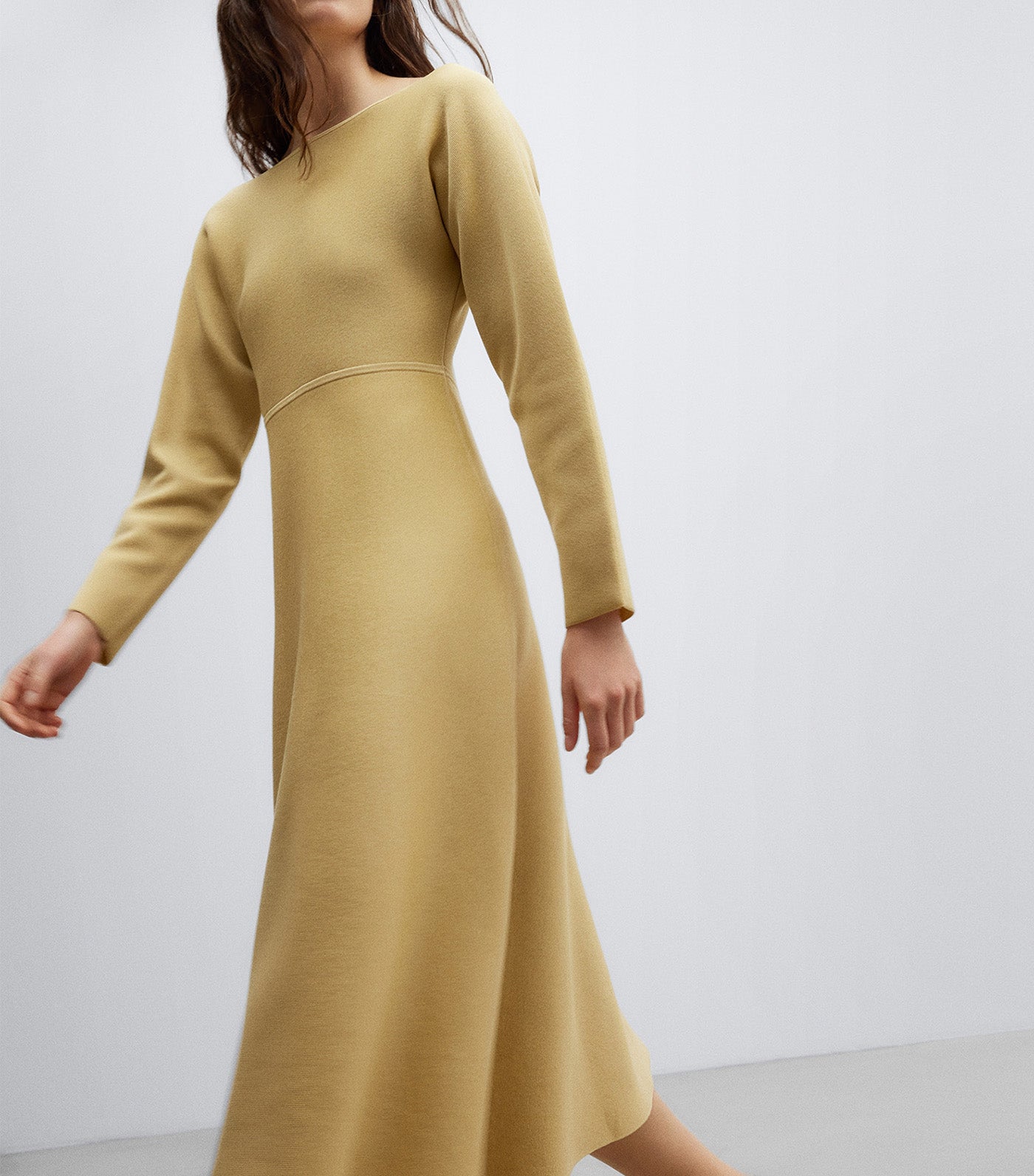 Recycled Polyester A-Line Dress Cream