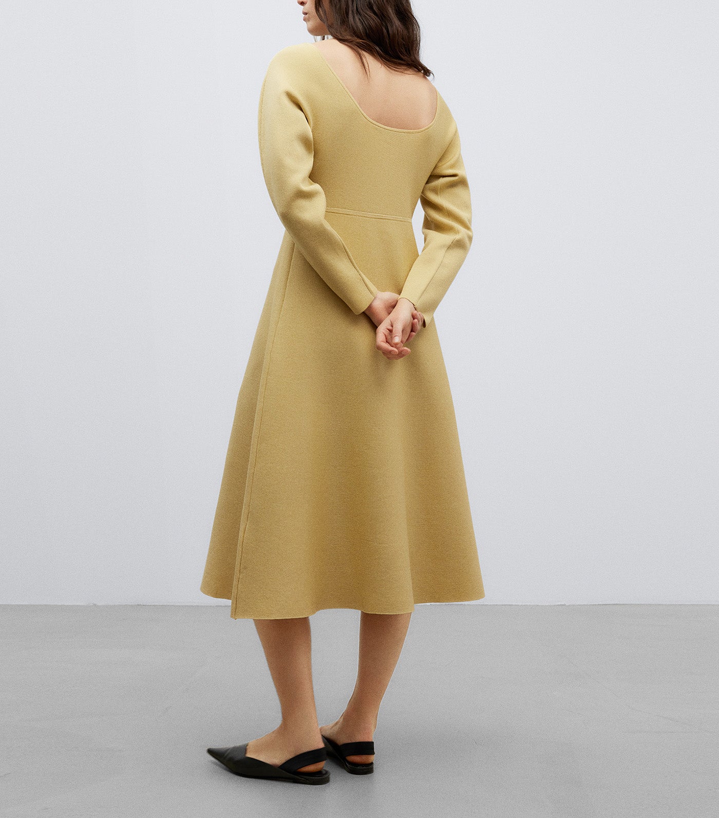 Recycled Polyester A-Line Dress Cream