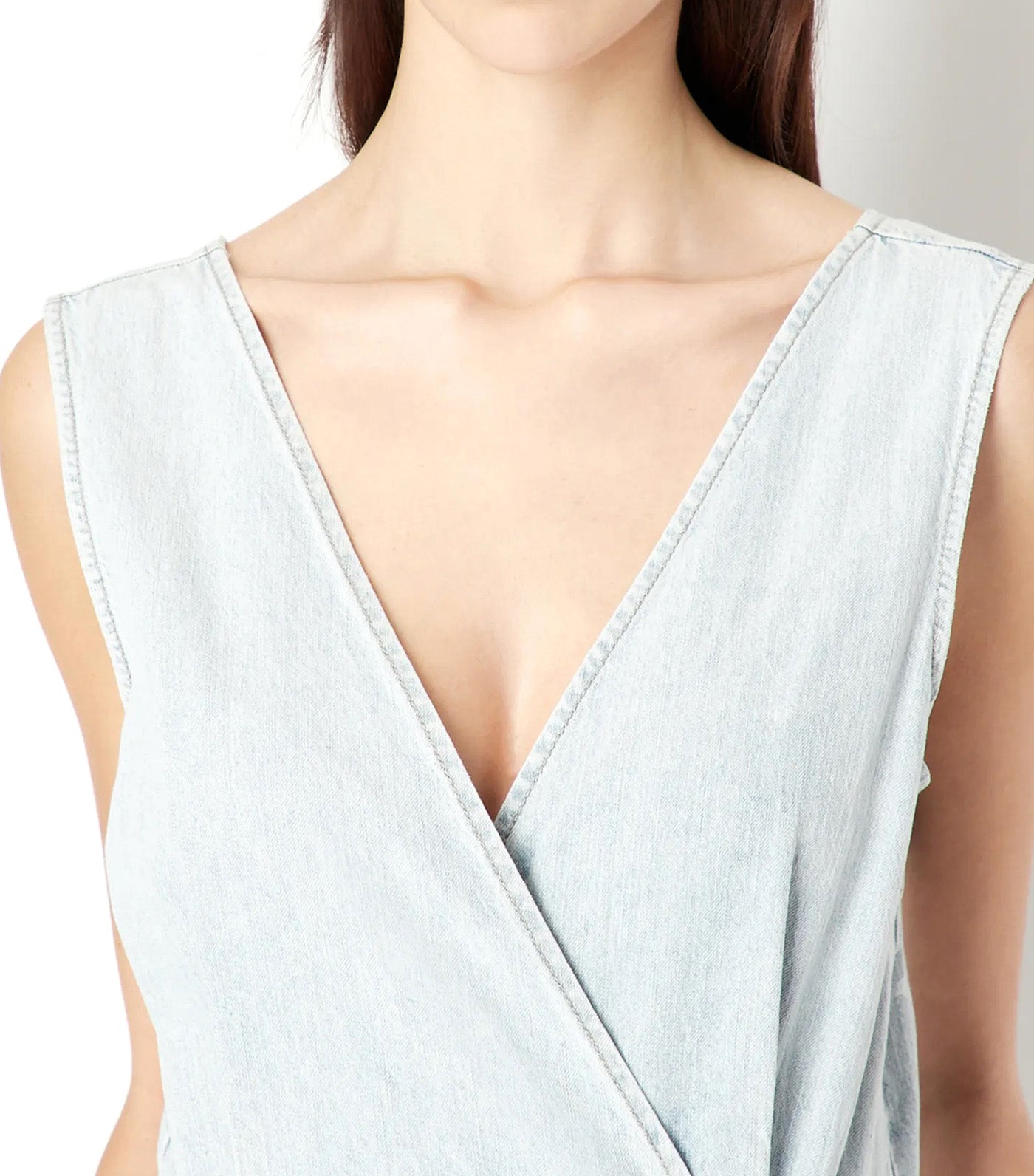 Organic Cotton Jacquard Denim Jumpsuit