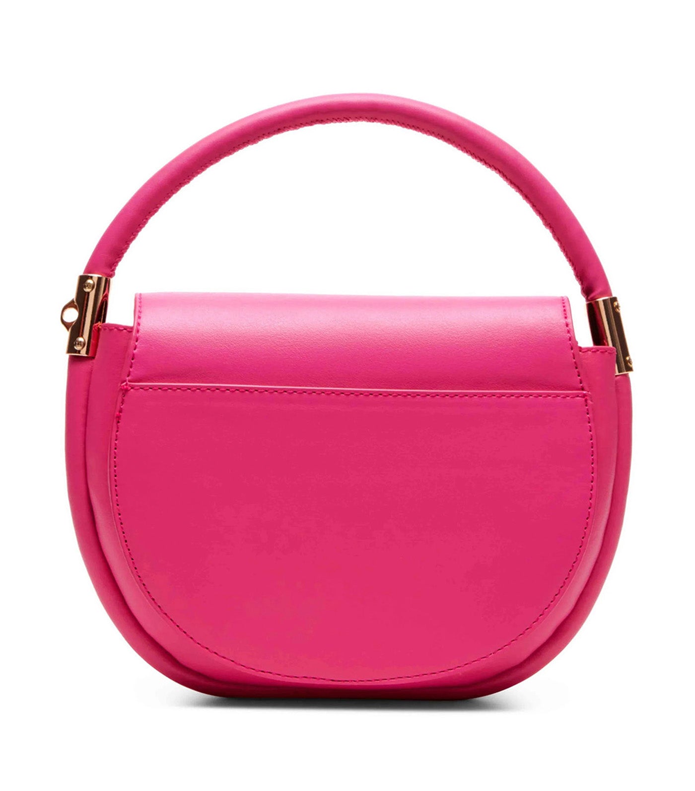 Half Moon Flap Shoulder Bag Flash Pink