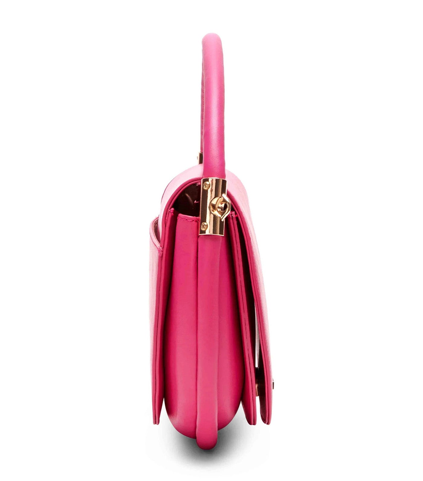 Half Moon Flap Shoulder Bag Flash Pink
