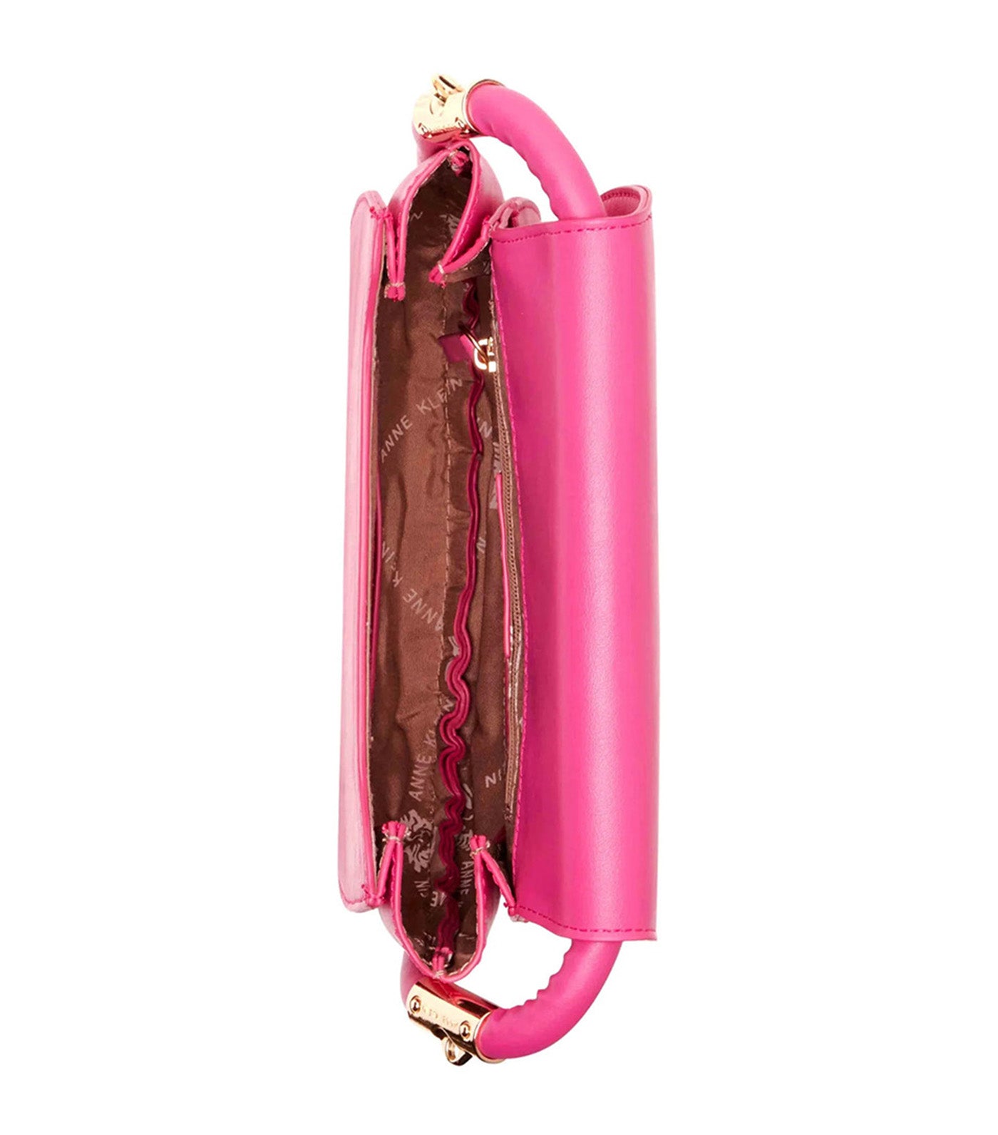 Half Moon Flap Shoulder Bag Flash Pink