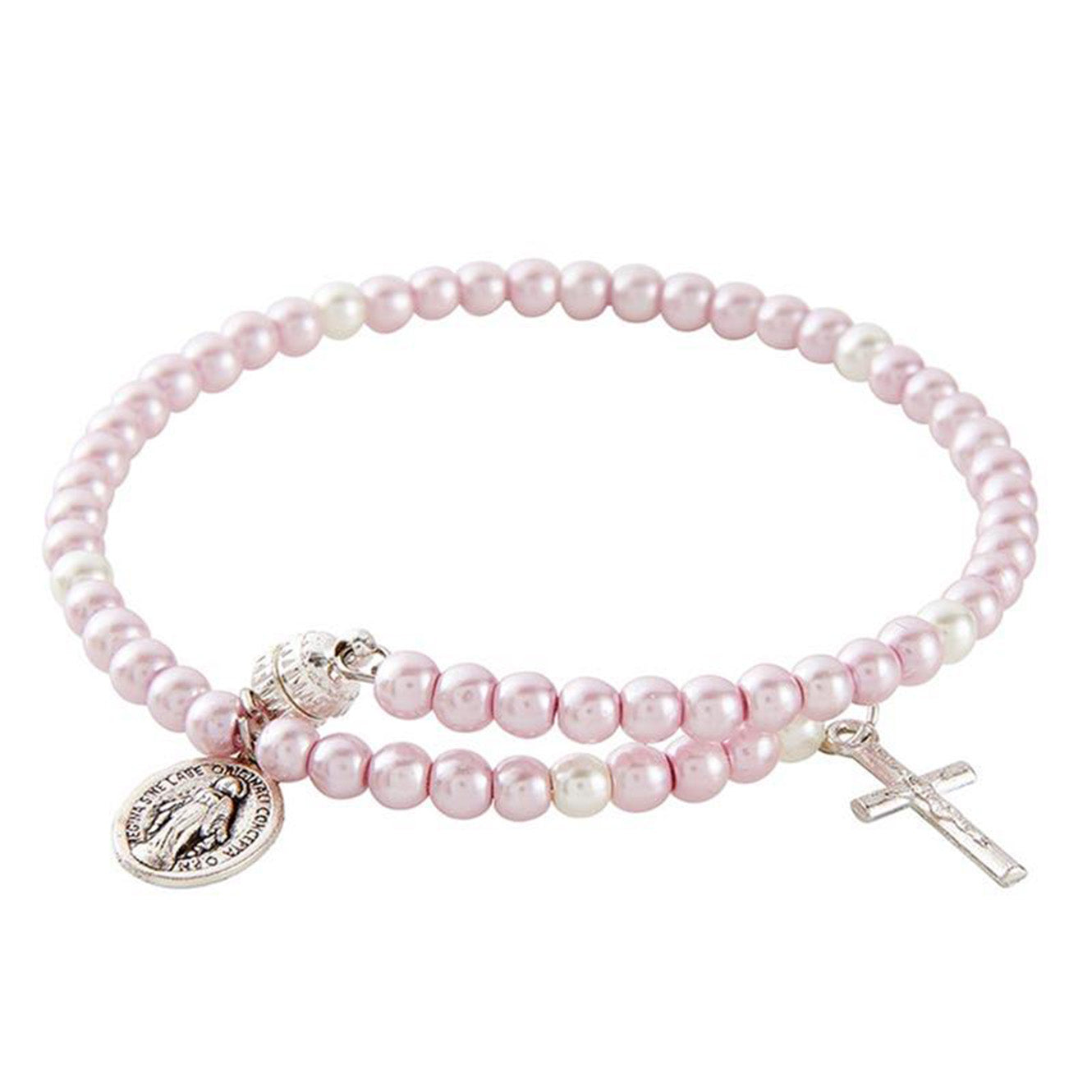 Our Lady of Grace Pink Rosary Bracelet