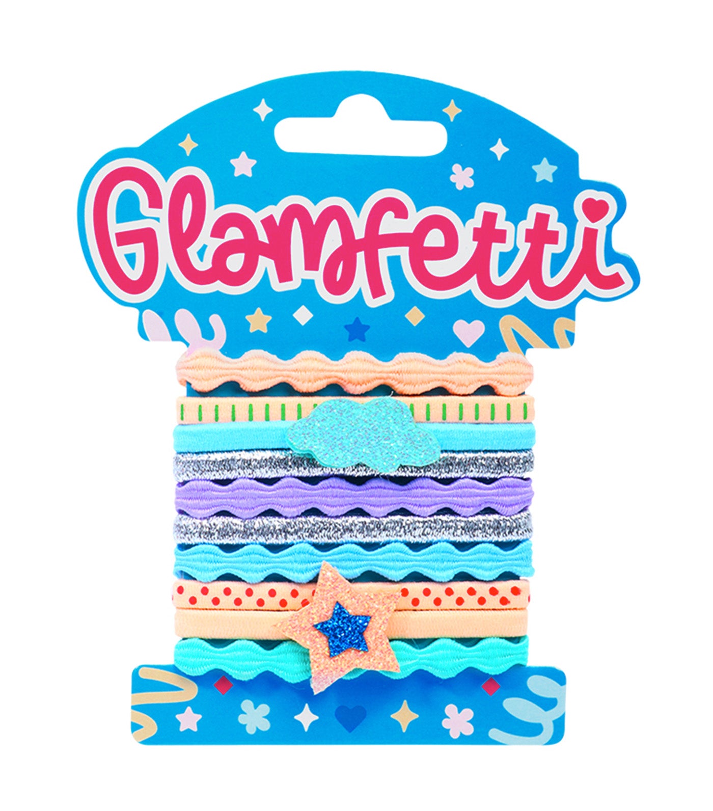 Pastel Cloud Hair Ties 10-Piece Set