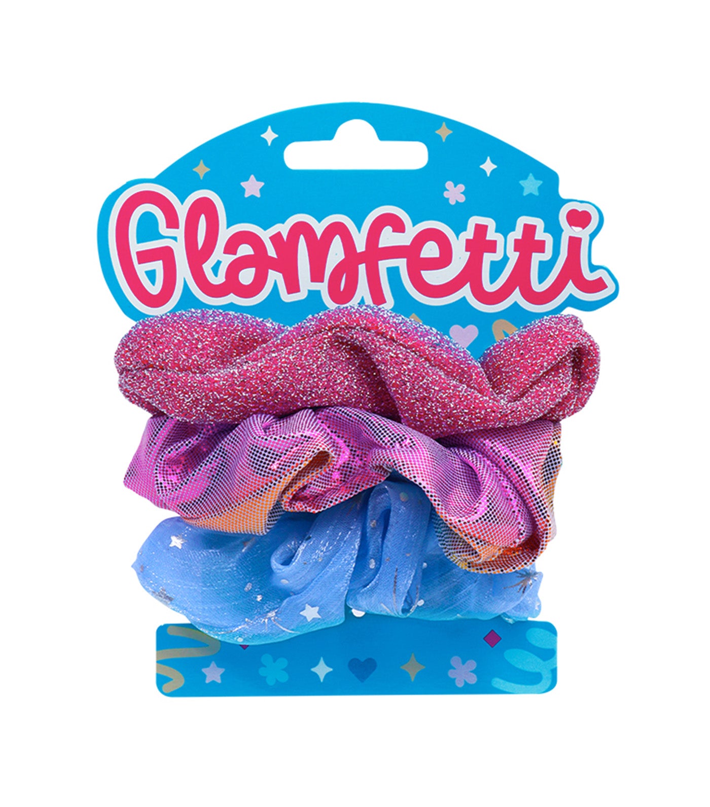 Metallic 3-Piece Scrunchies Set