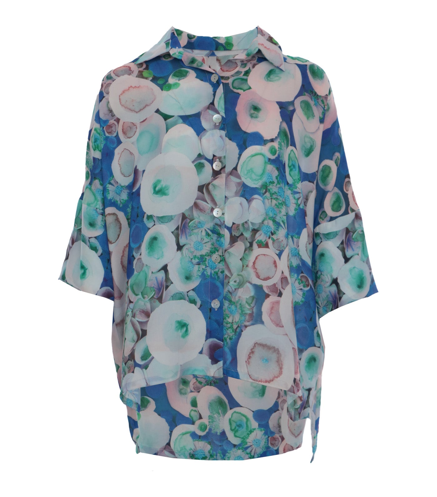 Nirra Collared Loose Blouse Multi