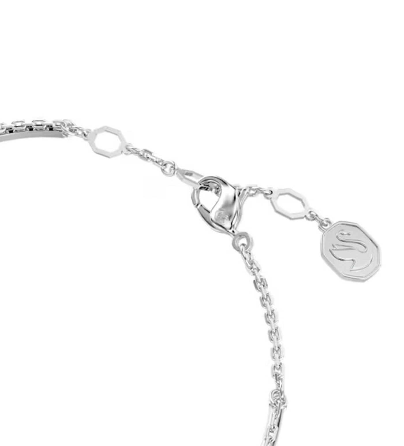 Sublima Bangle White, Rhodium Plated