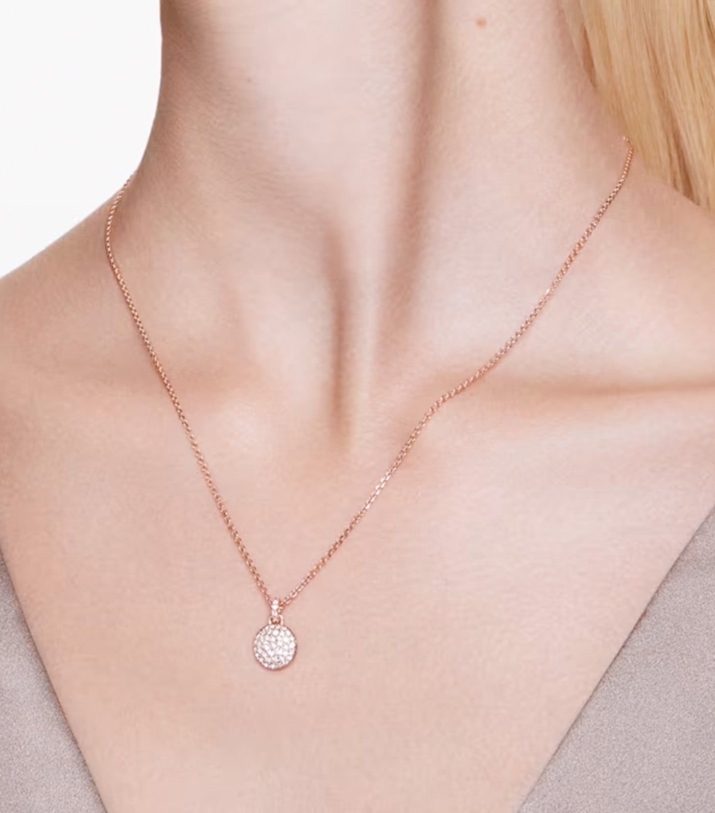 Meteora Pendant White Rose Gold-Tone Plated