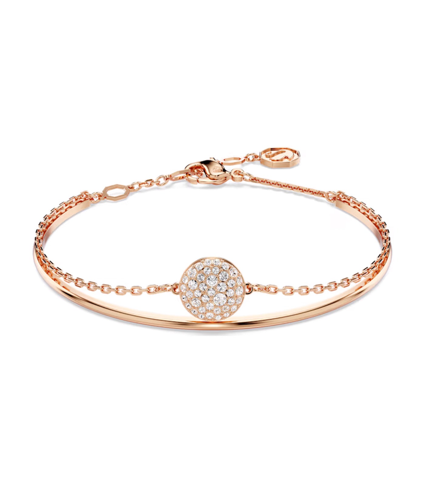 Meteora Bangle White Rose Gold-Tone Plated
