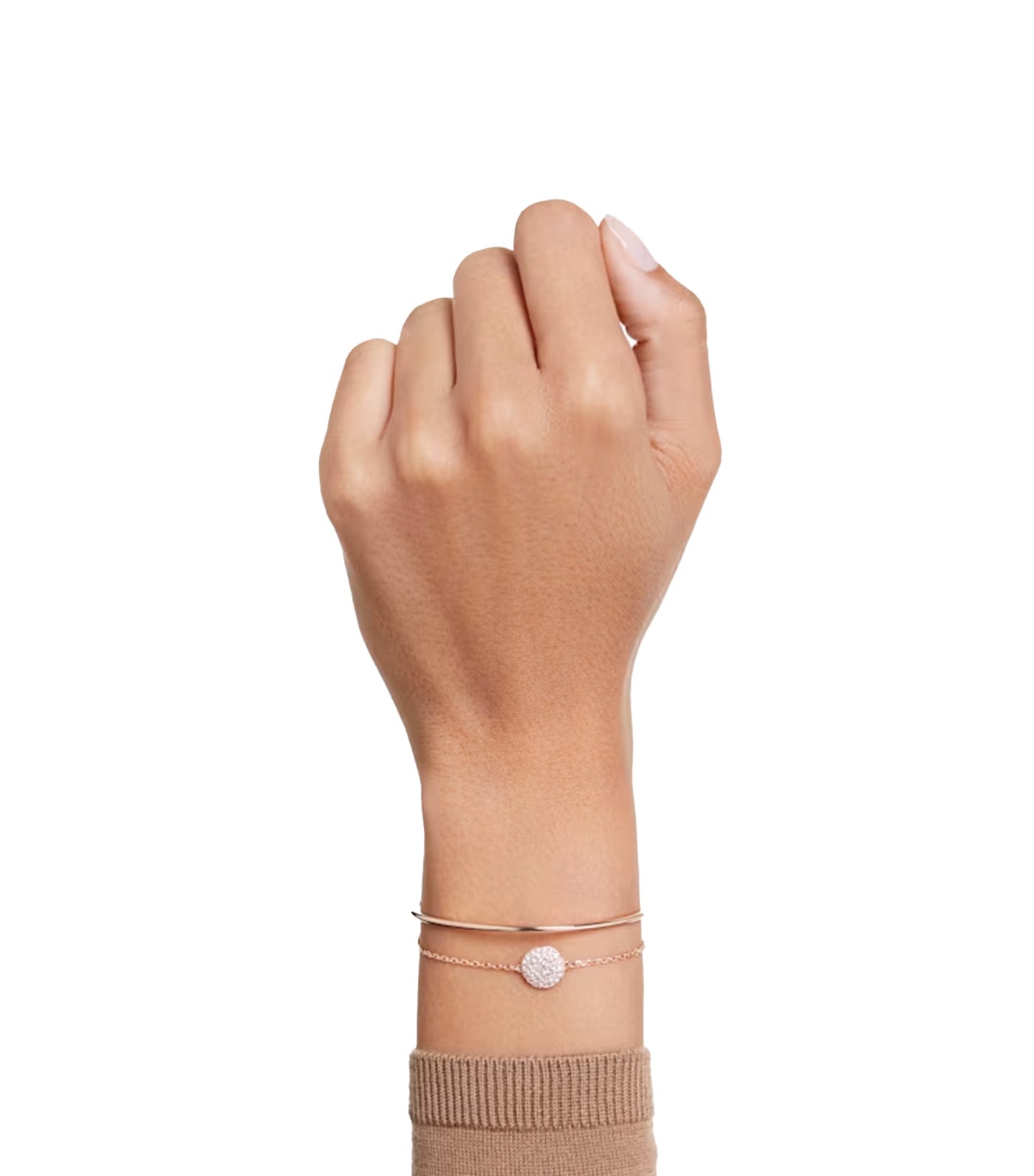 Meteora Bangle White Rose Gold-Tone Plated
