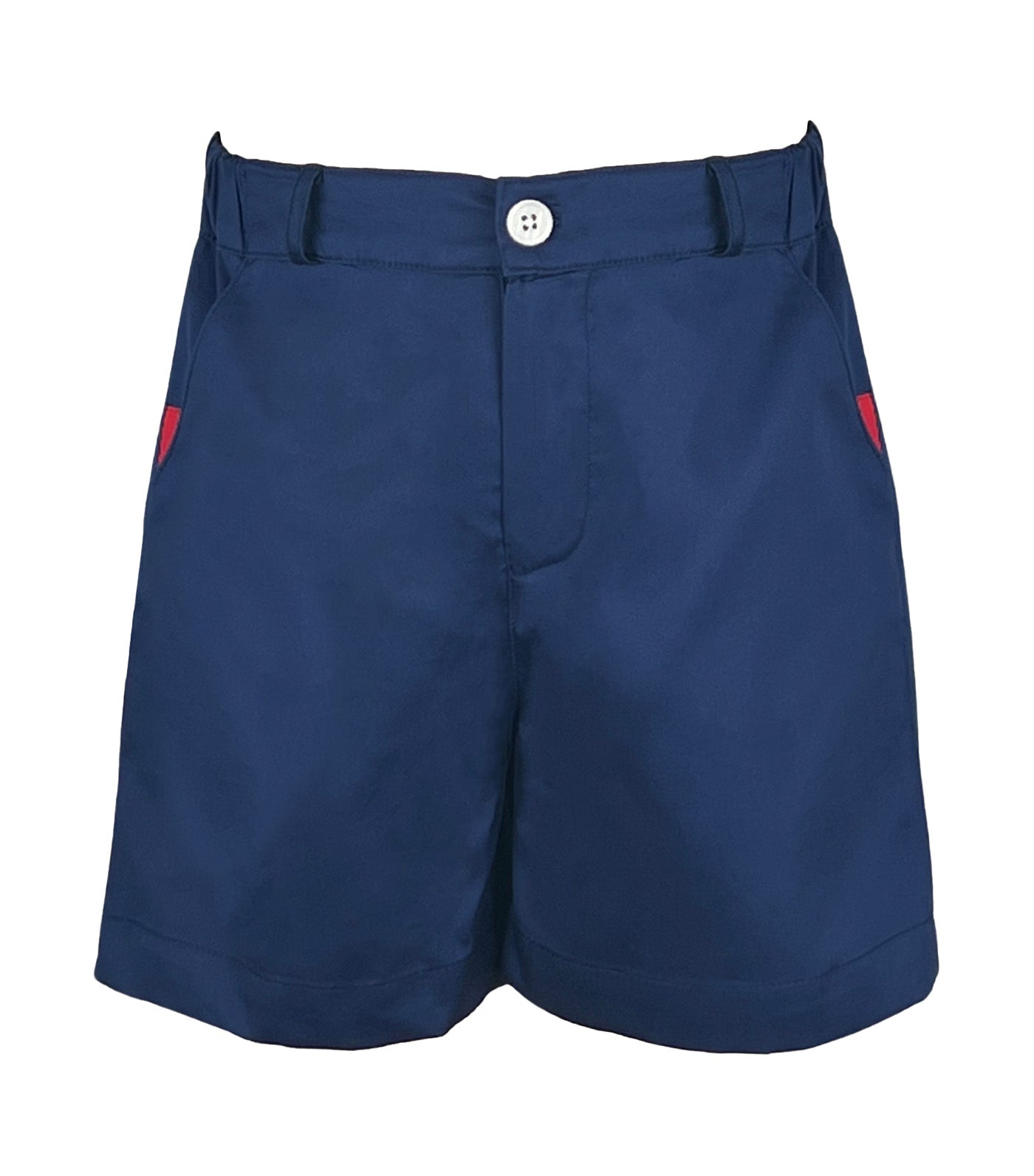 Lyam Boys Collared Shirt with Smock Detail Shorts Set Navy