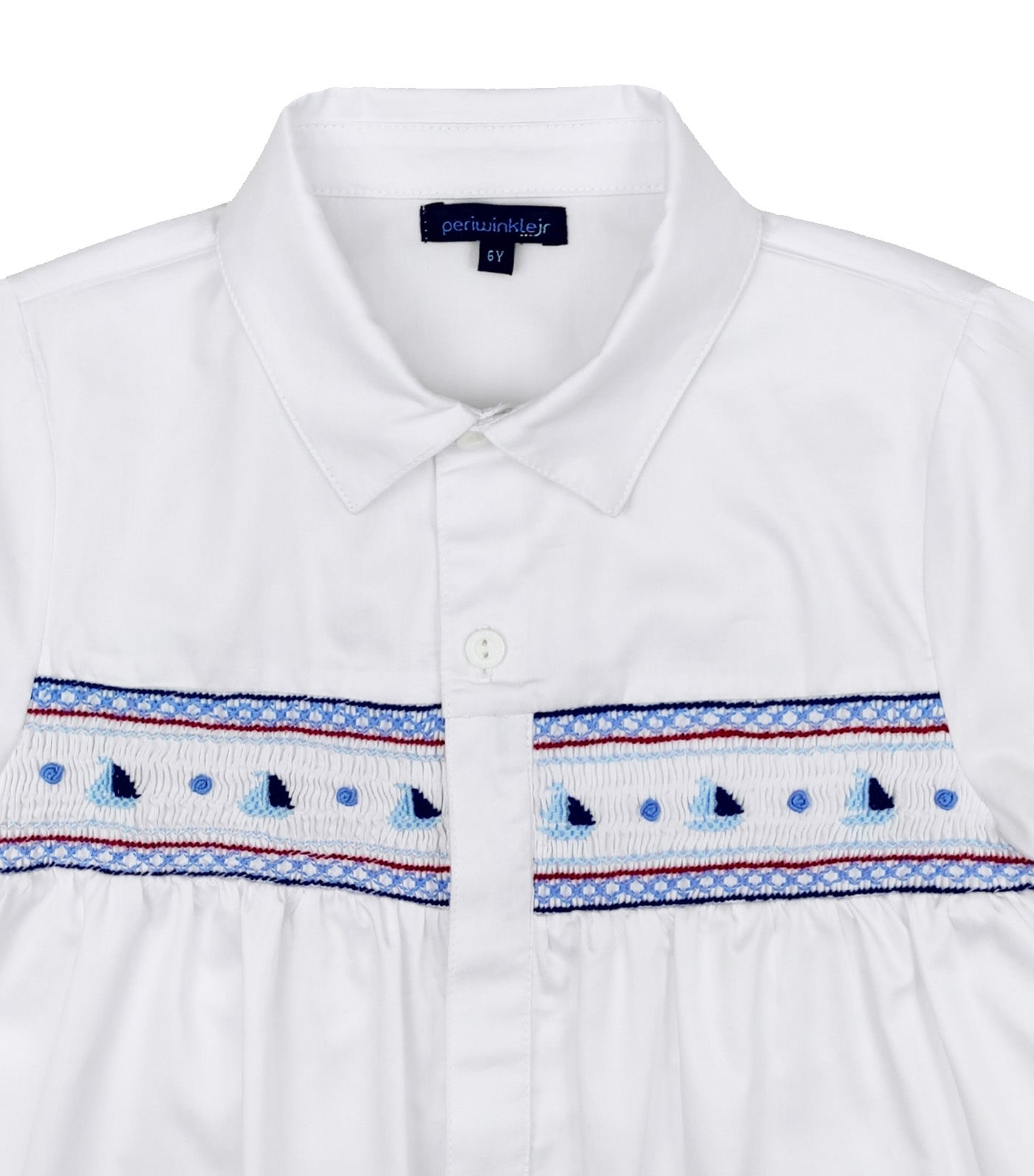 Lyam Boys Collared Shirt with Smock Detail Shorts Set Navy