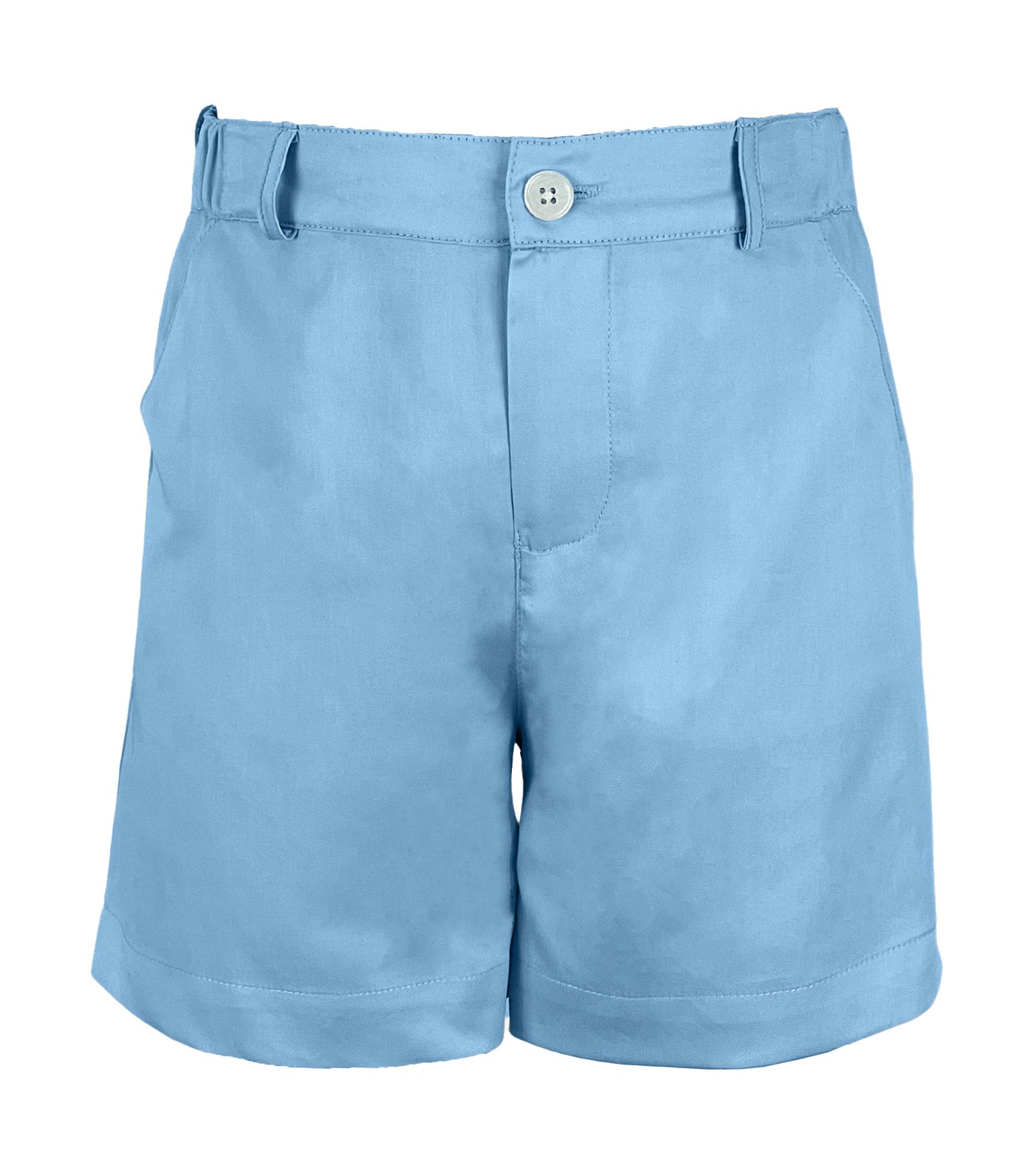Lyam Boys Collared Shirt with Smock Detail Shorts Set Light Blue