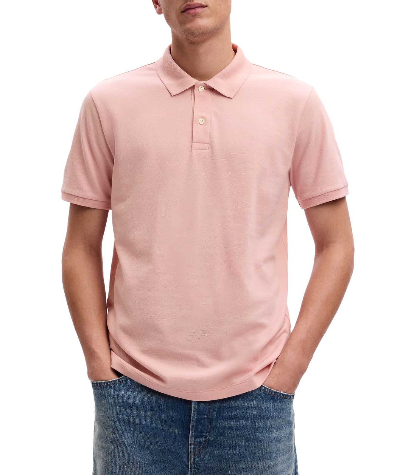 All Day Pique Polo Shirt Pink Standard
