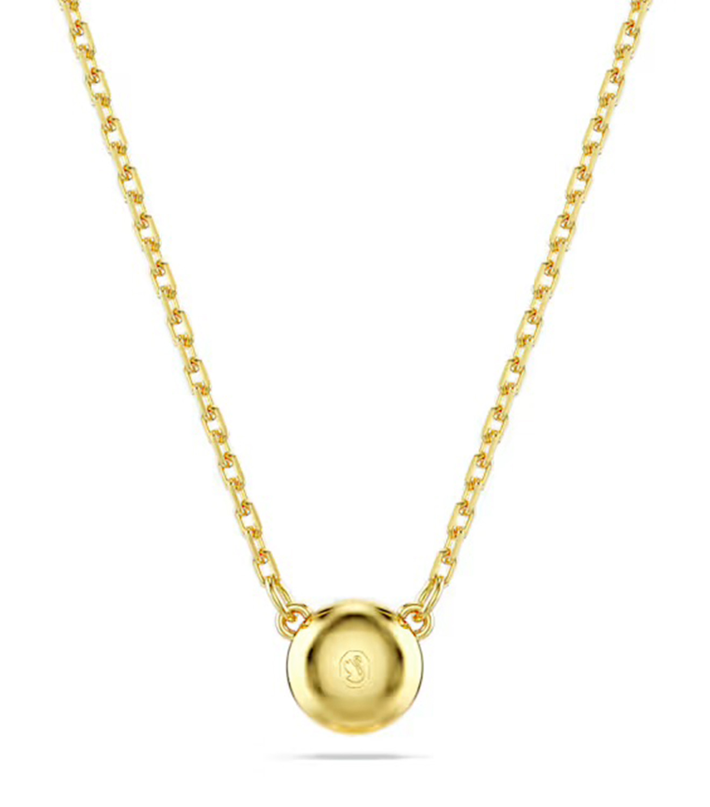 Imber Pendant Round Cut, White, Gold-Tone Plated