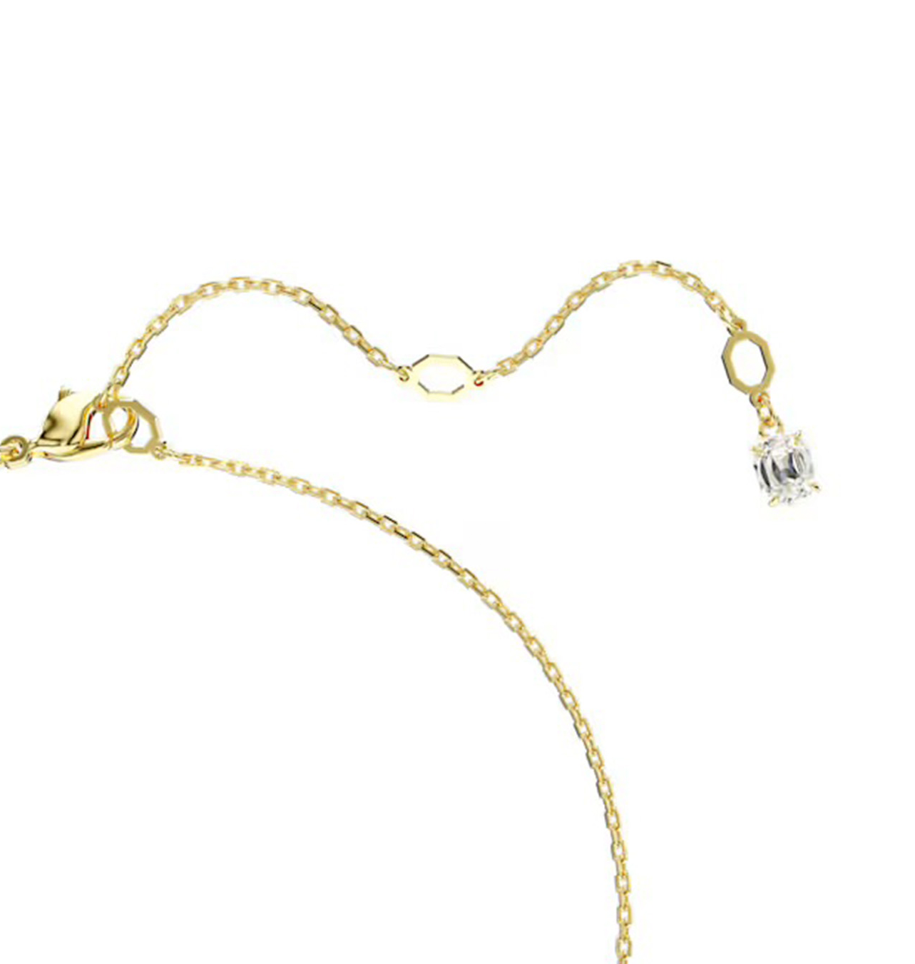 Imber Pendant Round Cut, White, Gold-Tone Plated