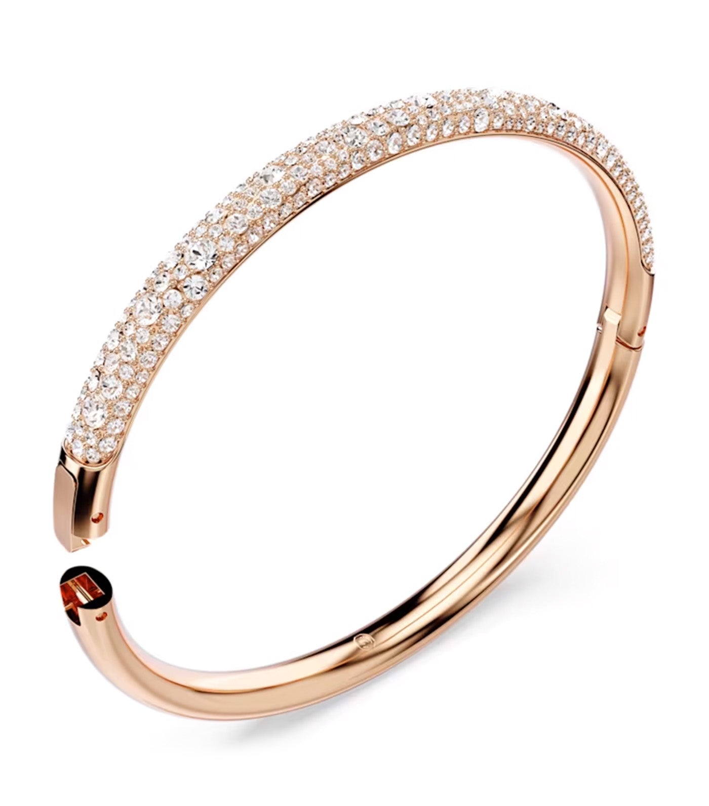 Meteora Bangle Snow Pavé White Rose Gold-Tone Plated