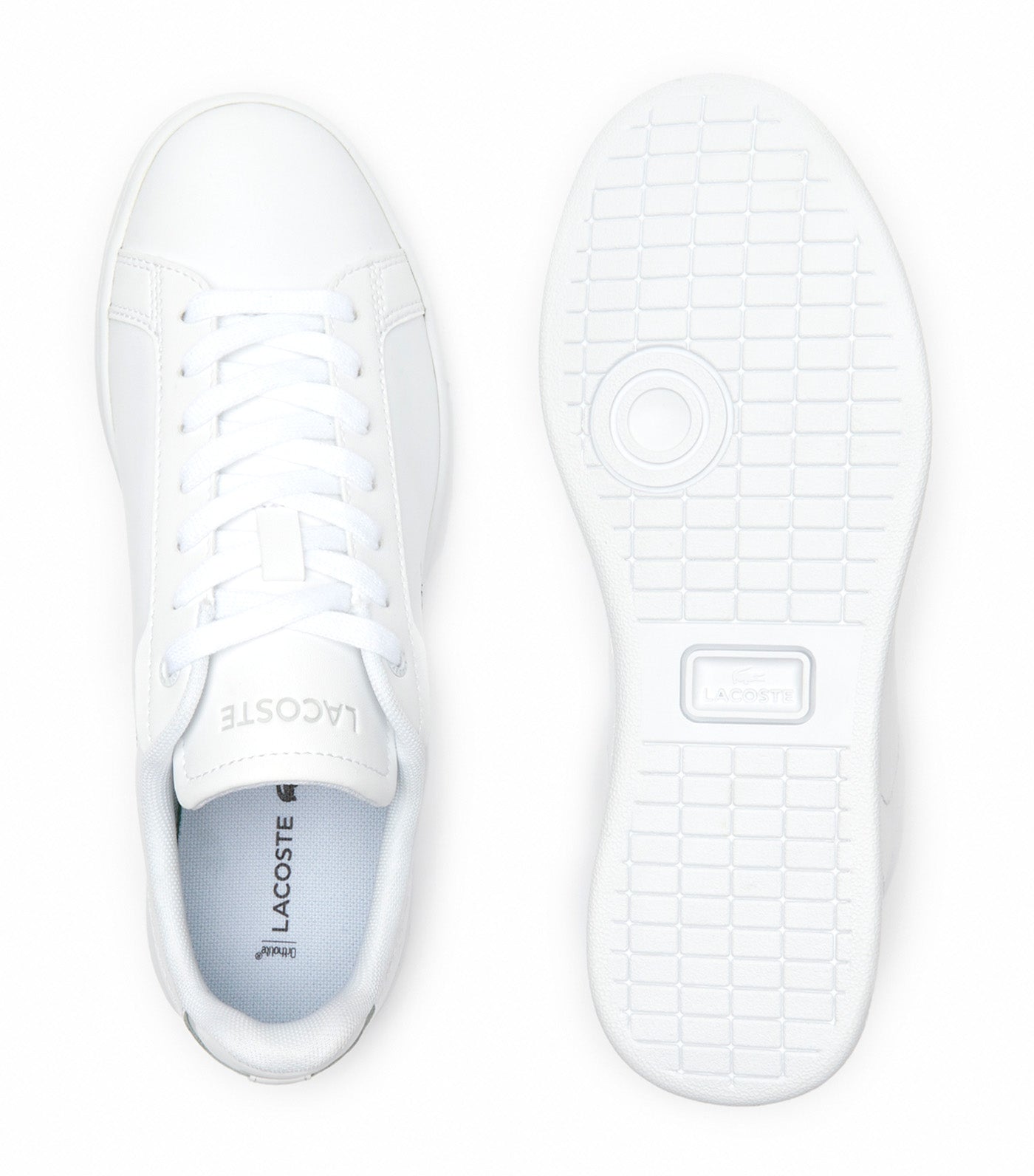 Women's Lacoste Carnaby Pro BL Tonal Leather Trainers White/White