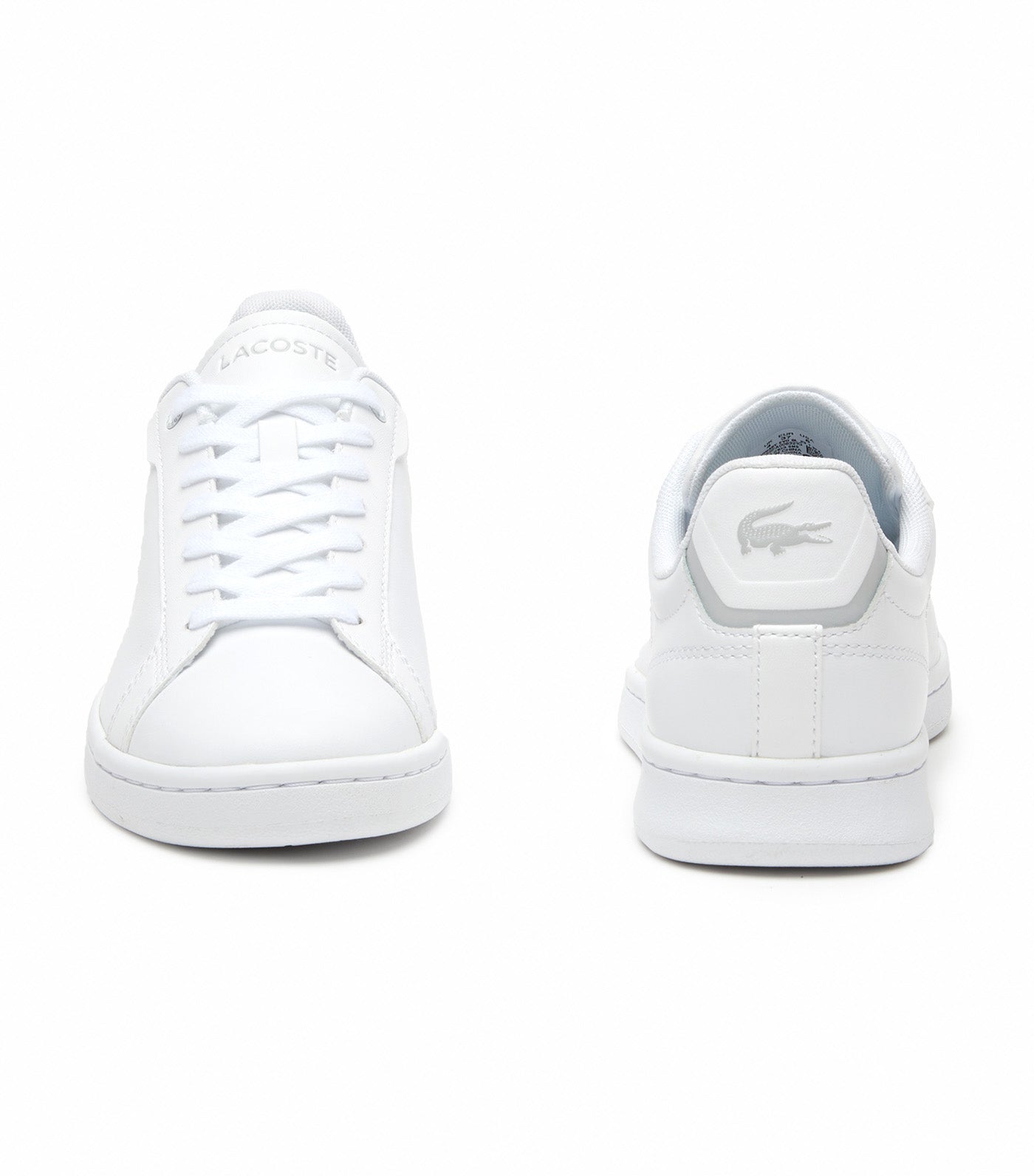 Women's Lacoste Carnaby Pro BL Tonal Leather Trainers White/White
