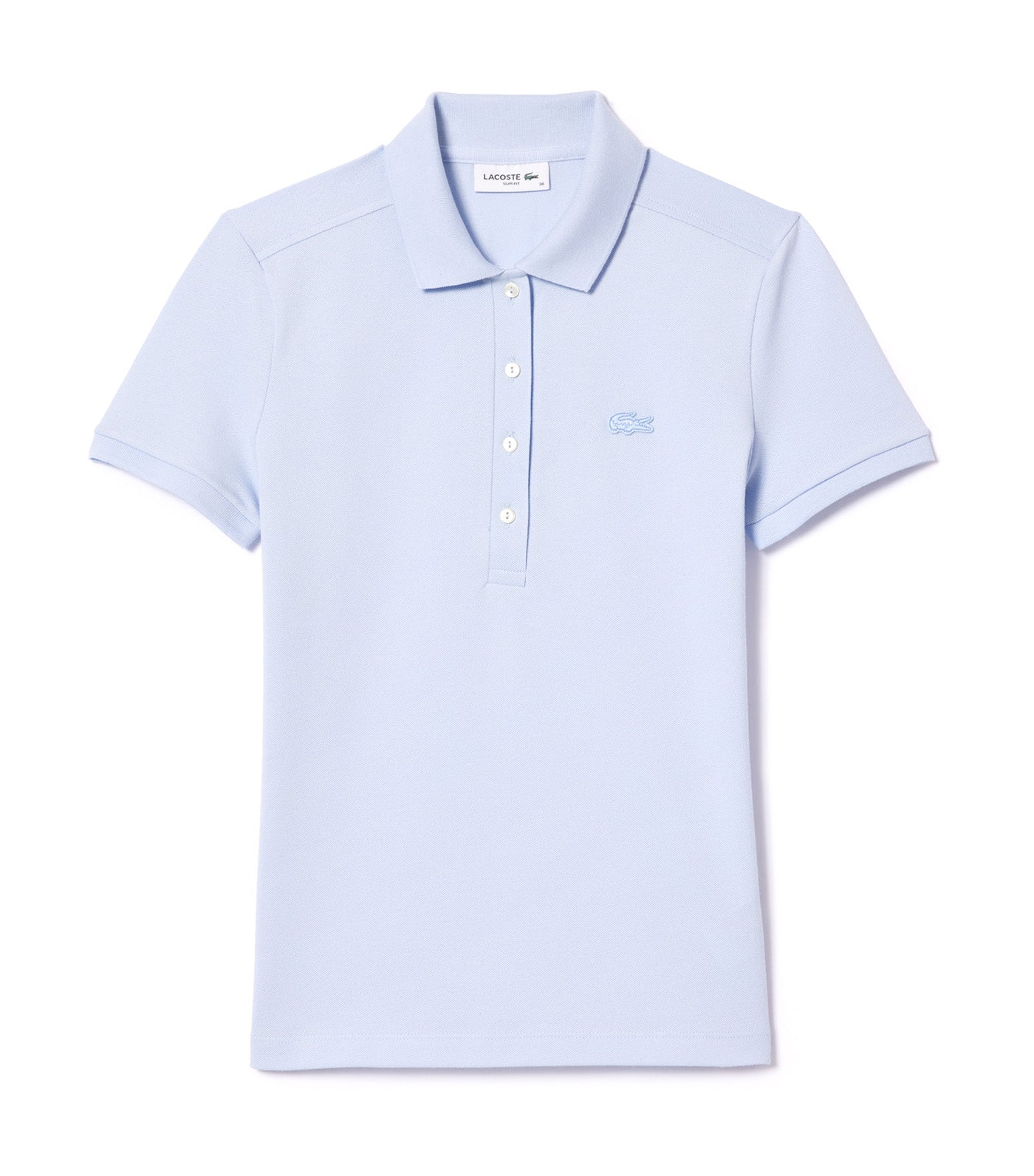 Women's Lacoste Stretch Cotton Piqué Polo Shirt Phoenix Blue