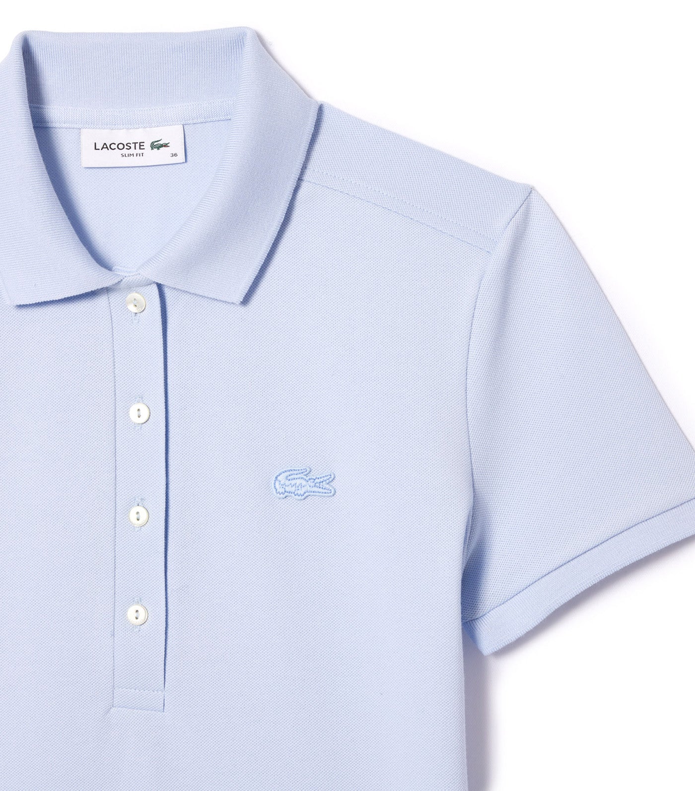 Women's Lacoste Stretch Cotton Piqué Polo Shirt Phoenix Blue