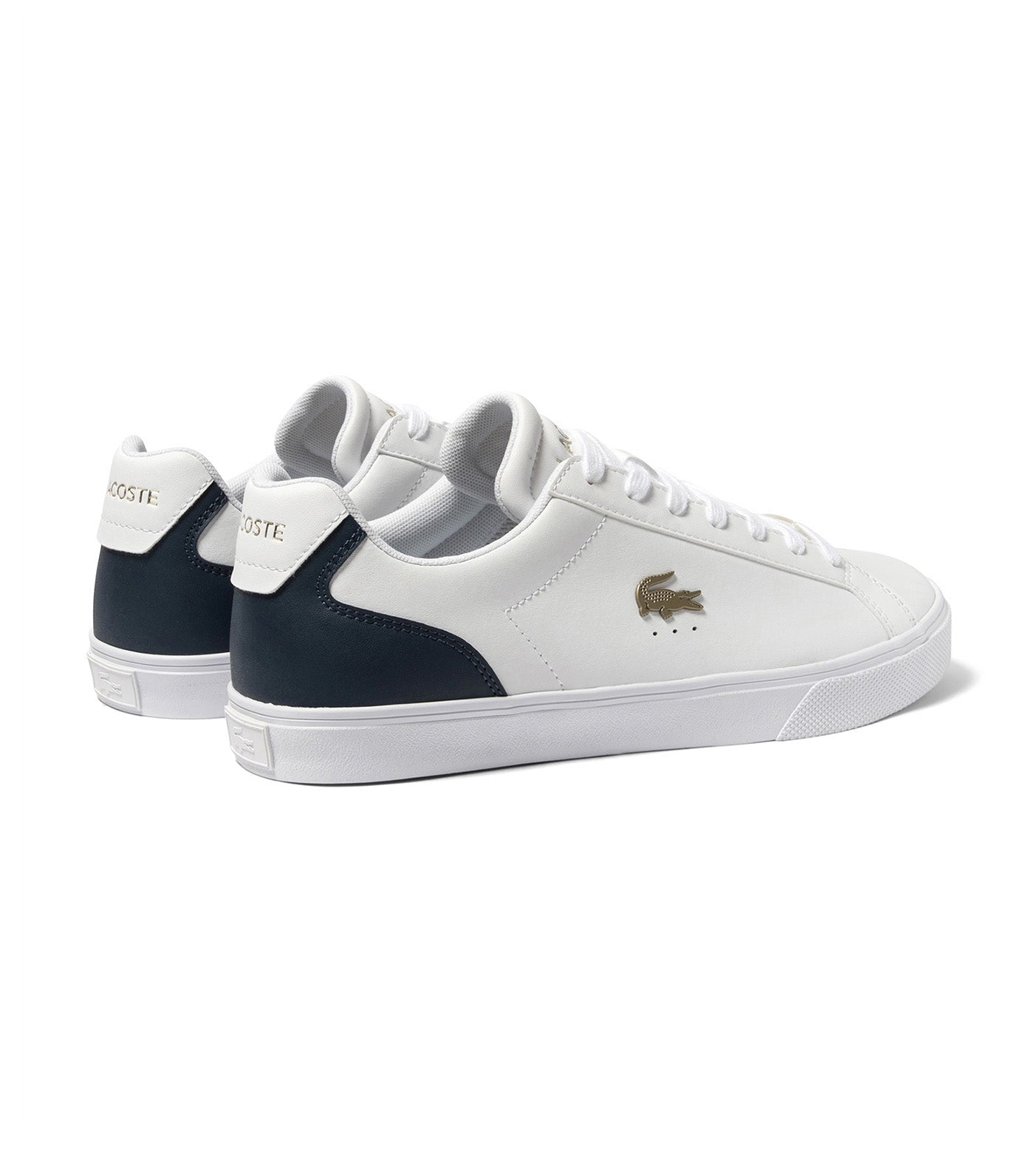 Men's Lacoste Lerond Pro Leather Trainers White/Navy