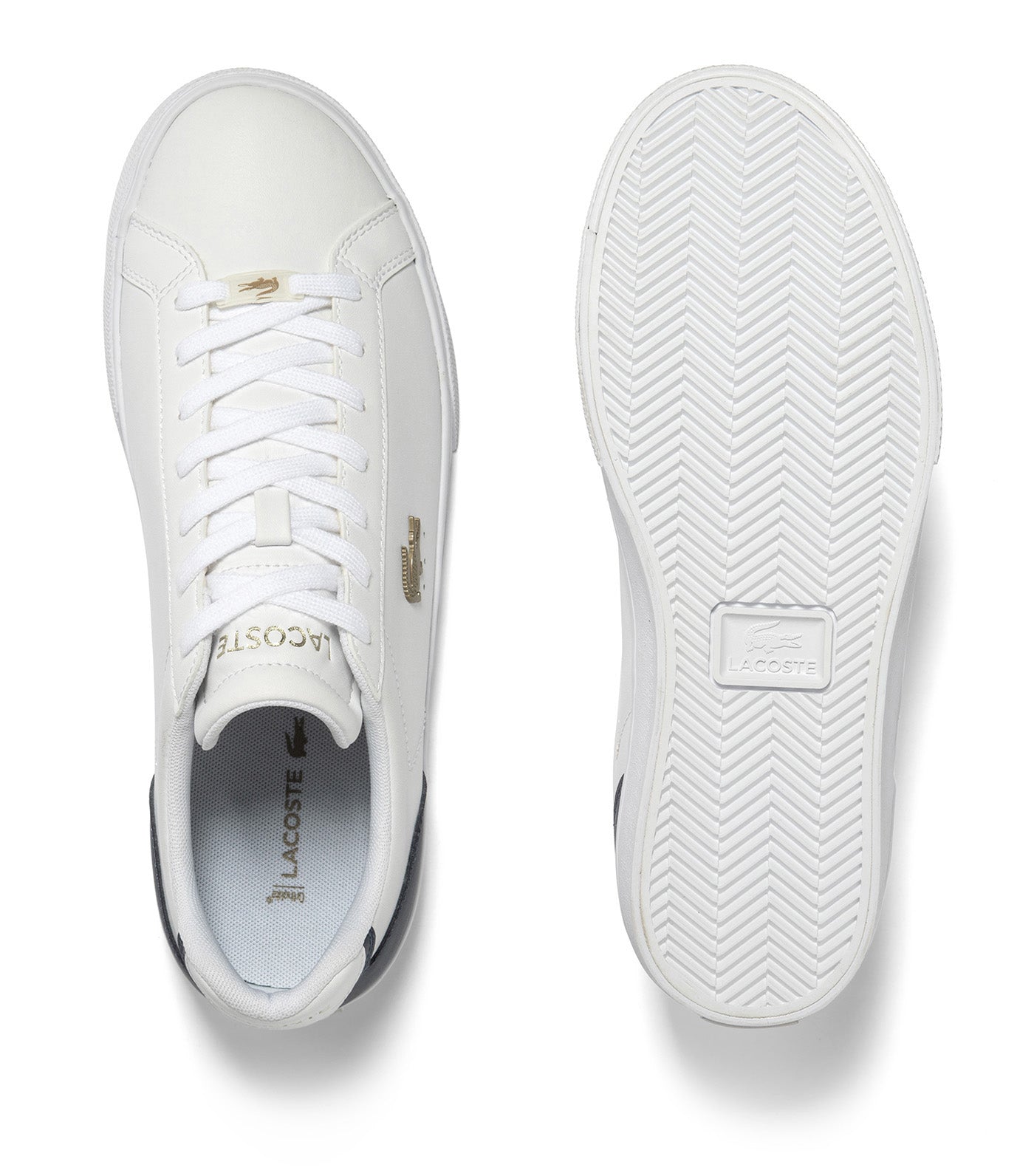 Men's Lacoste Lerond Pro Leather Trainers White/Navy