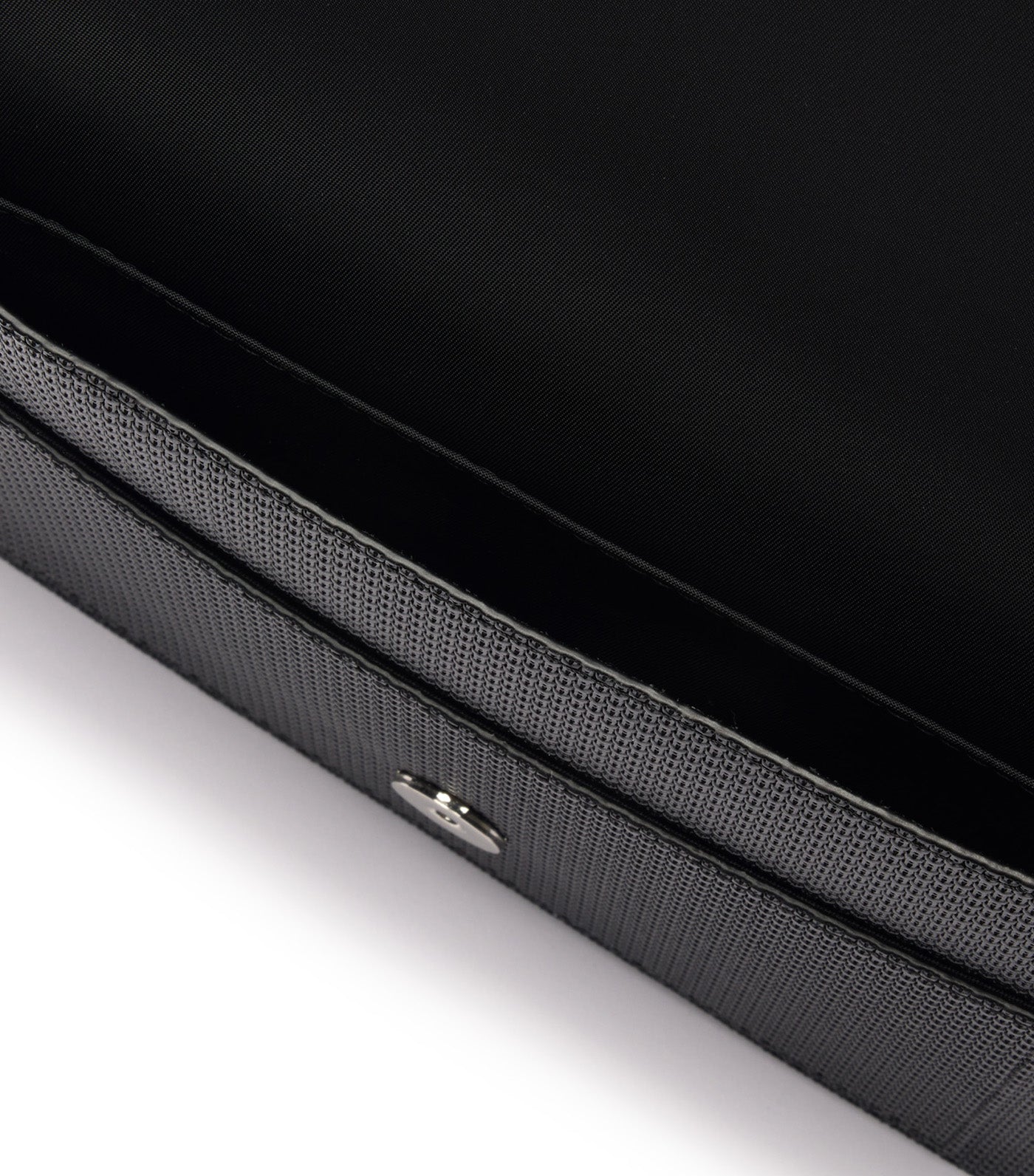 Chantaco Smooth Leather Flap Close Shoulder Bag Noir