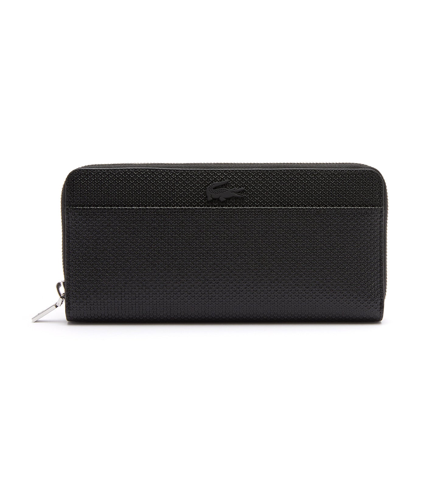 Unisex Chantaco Zipped Piqué Leather Large Wallet Noir