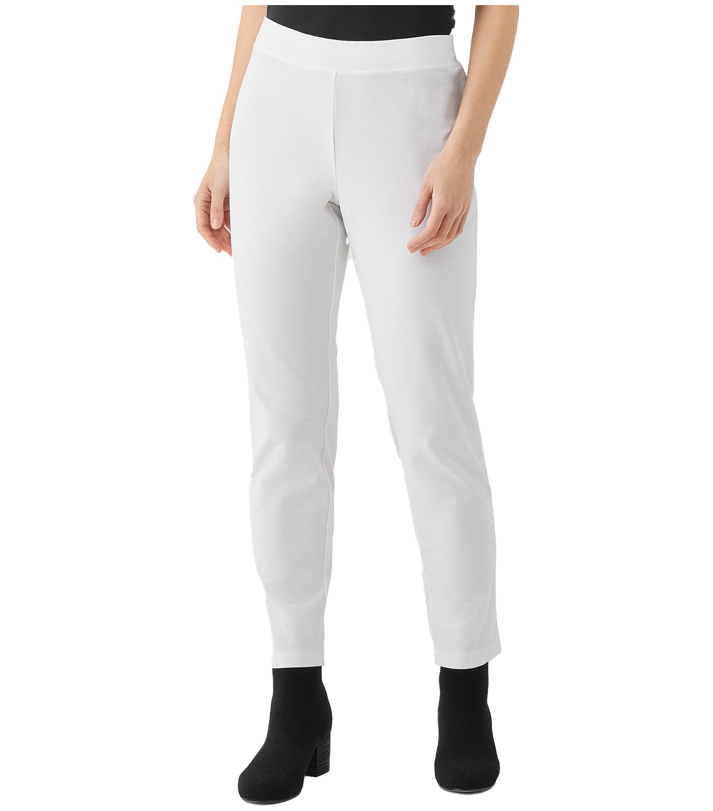 Washable Stretch Crepe Pant White