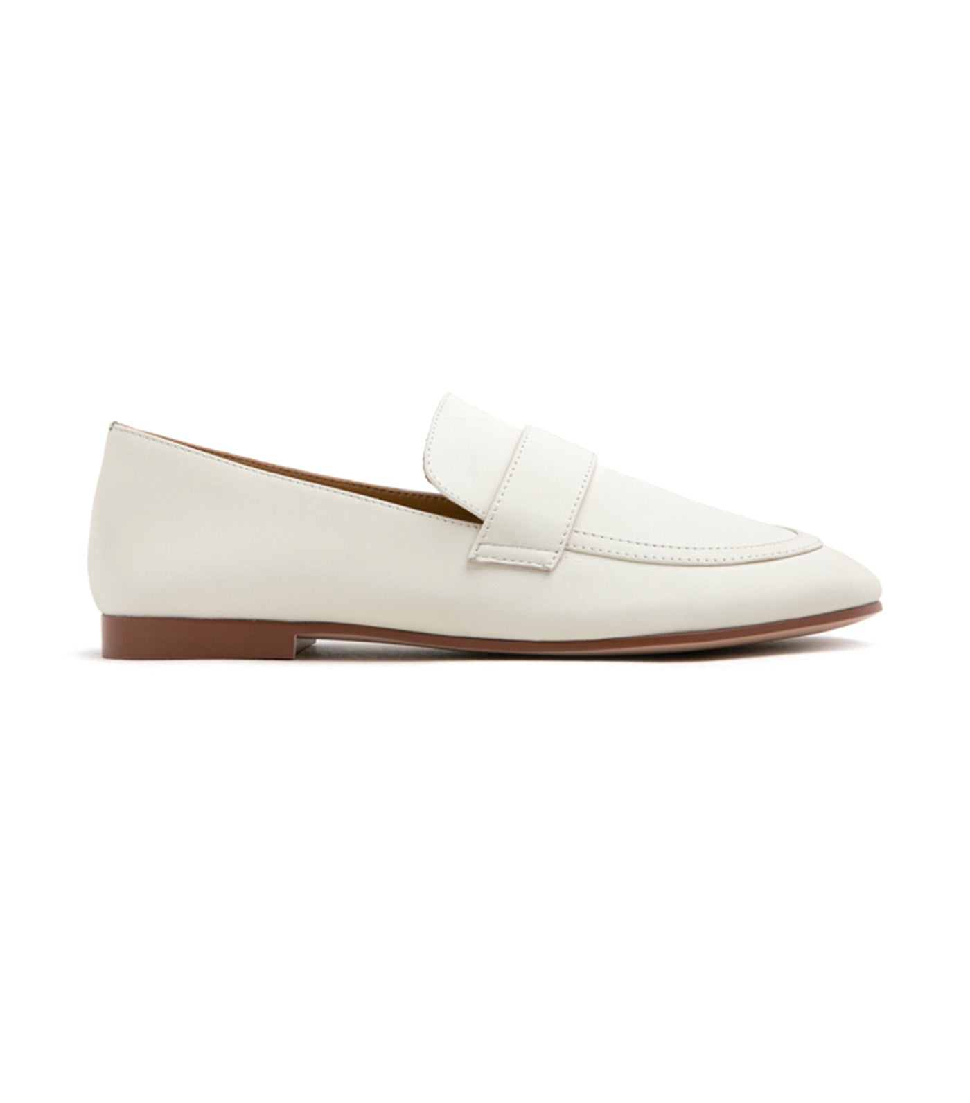 Enola Casual Leather Loafers Beige