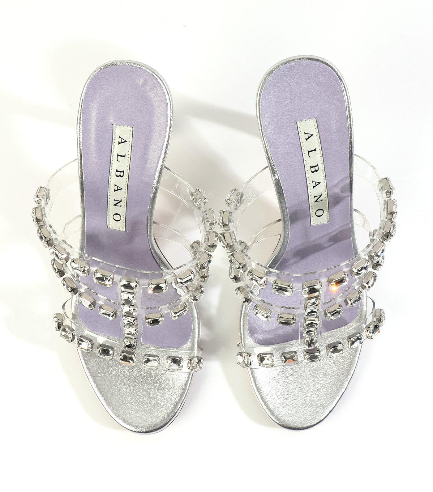 5062 Heeled Mule Silver