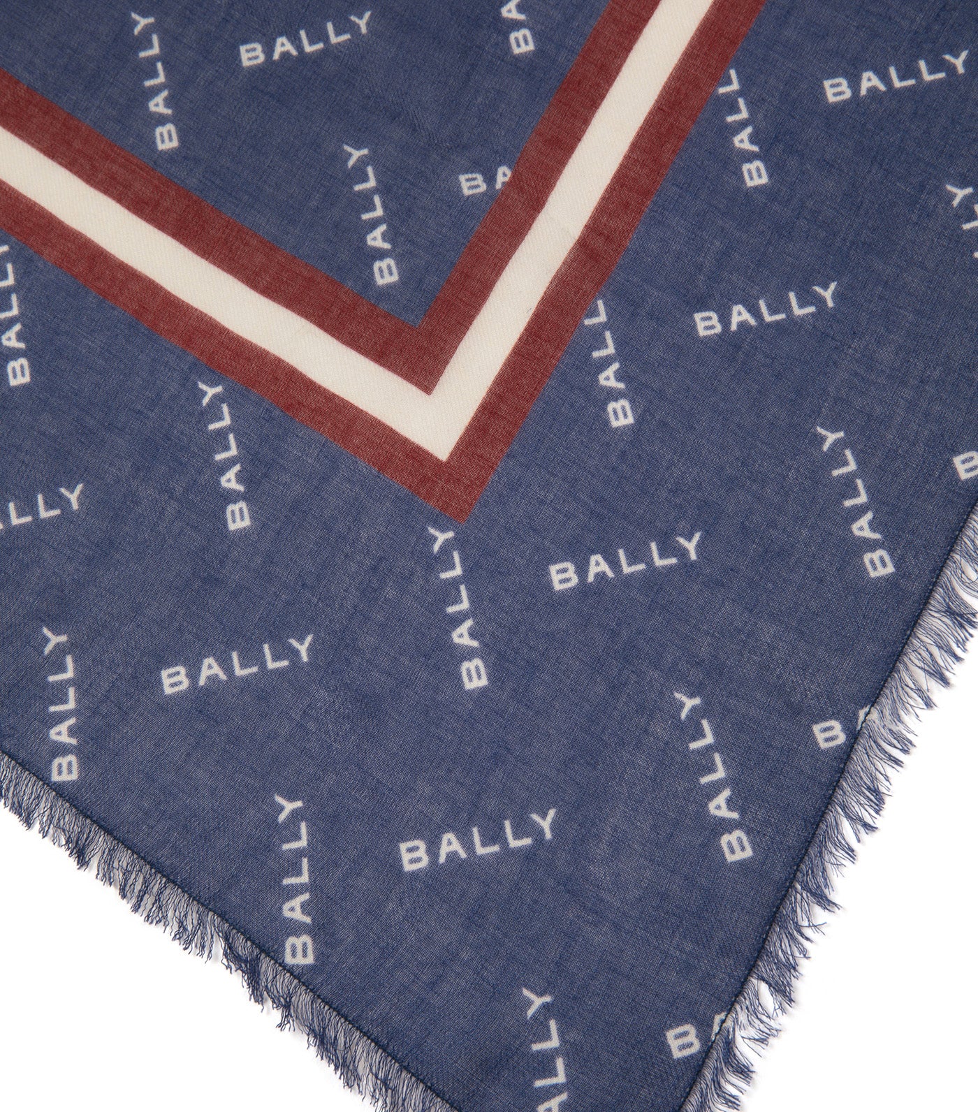 Blue Scarf with Bally Pattern Marine