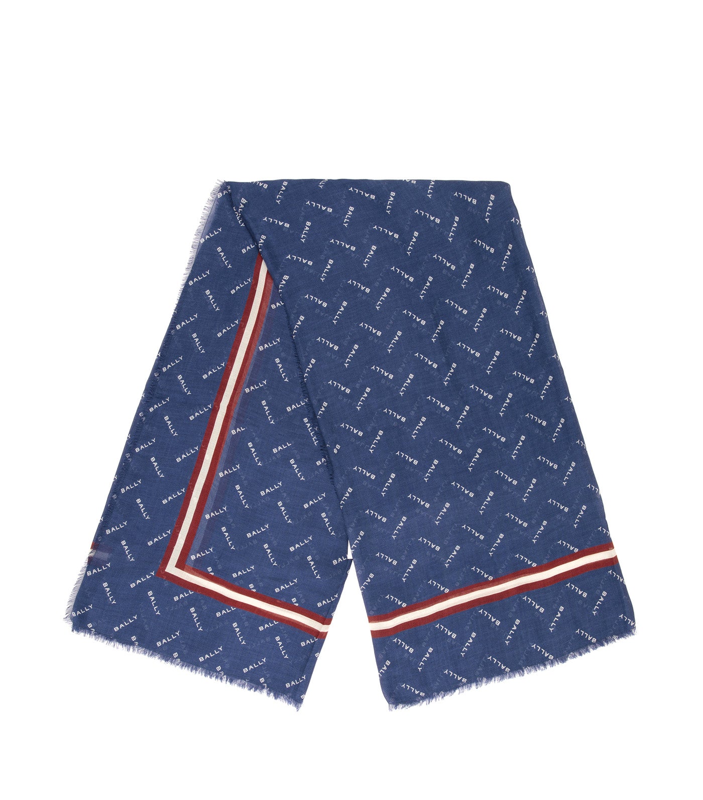 Blue Scarf with Bally Pattern Marine