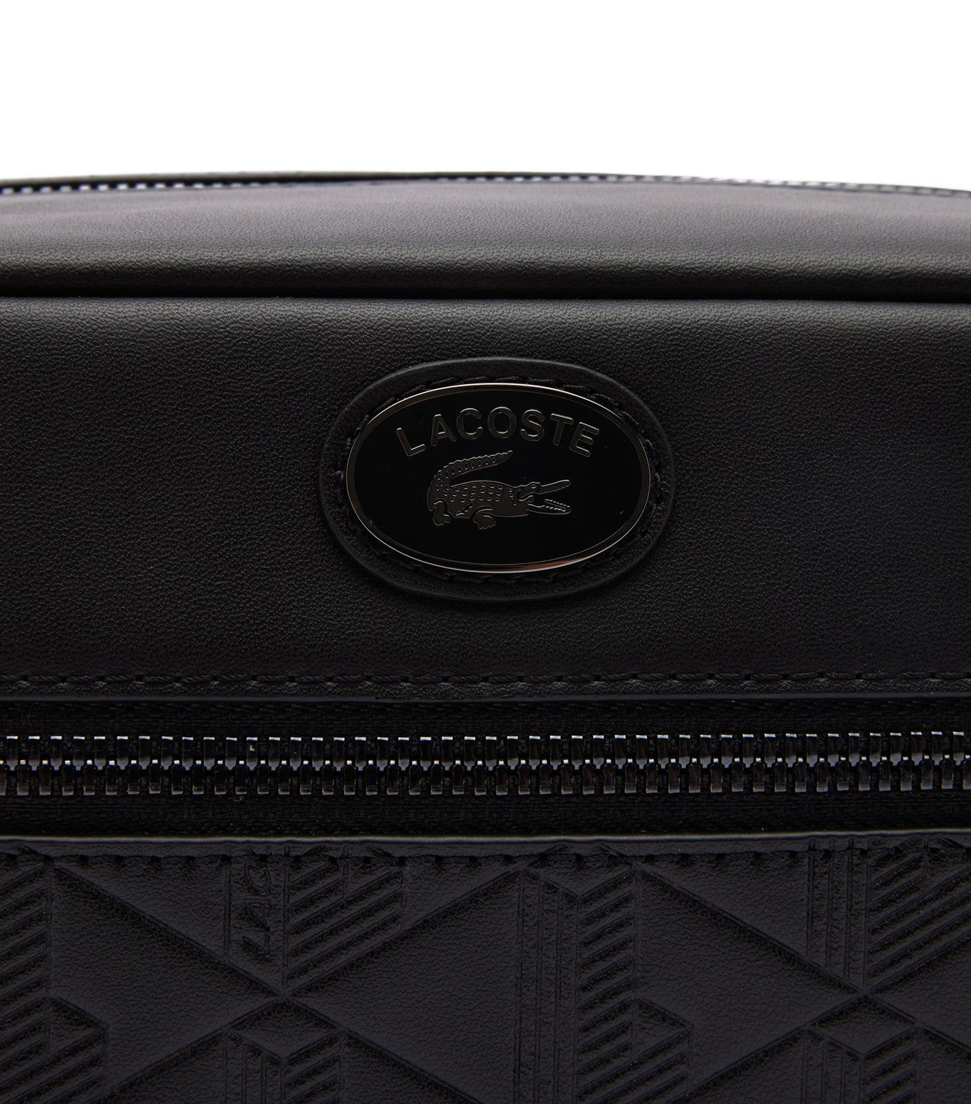 Men's Nomogramme Leather Print Pouch Purse Noir