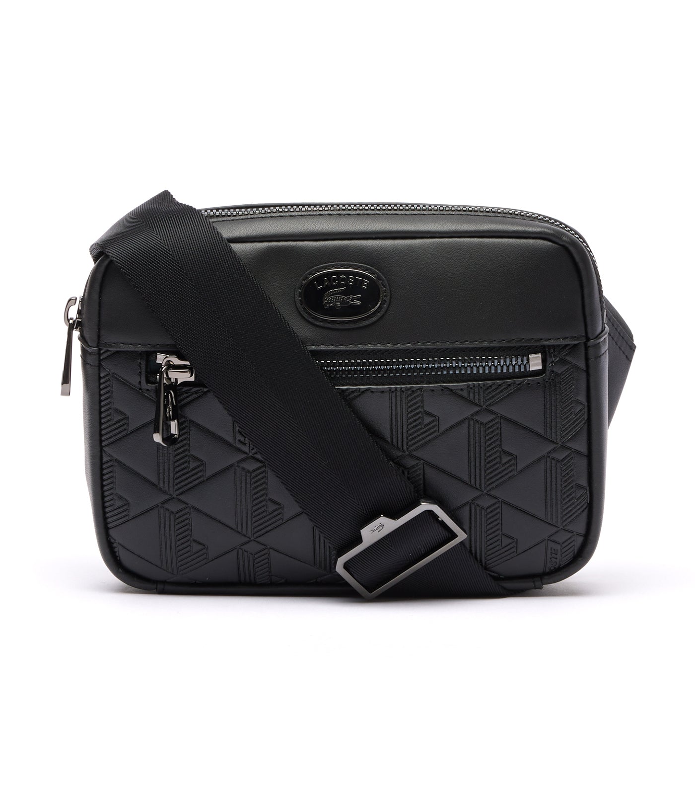 Men's Nomogramme Leather Print Shoulder Bag Noir