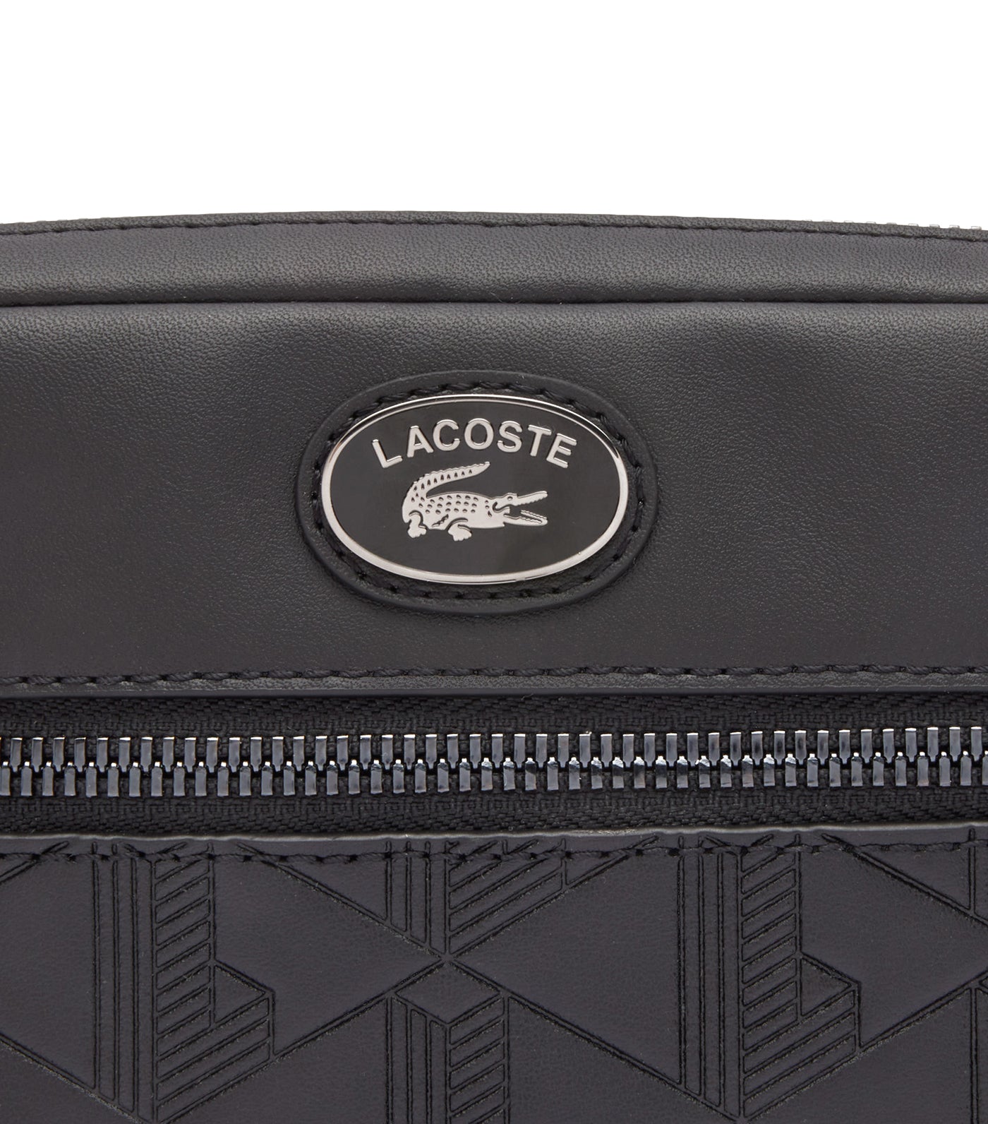 Men's Nomogramme Leather Print Shoulder Bag Noir