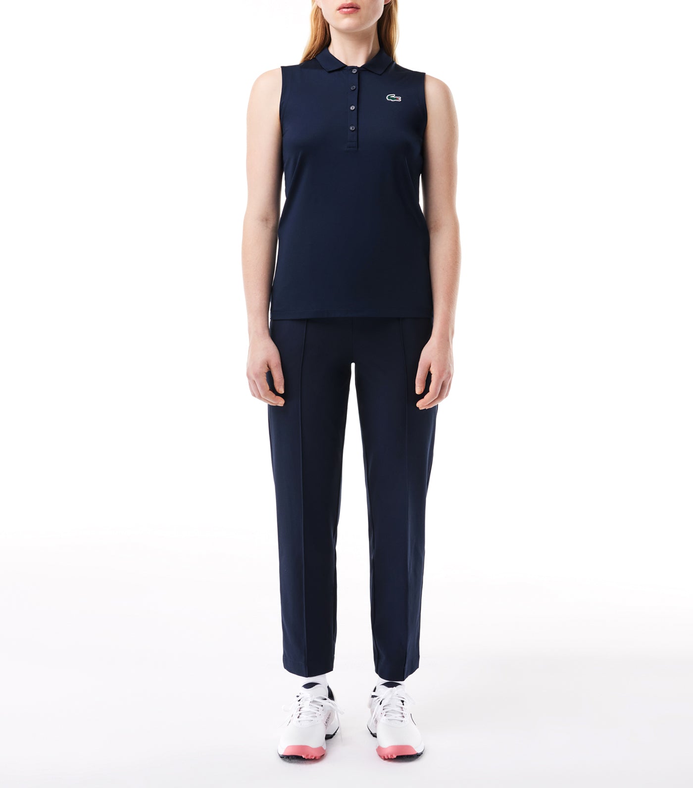 Ultra-Dry Slim Fit Anti-UV Stretch Golf Polo Shirt Navy Blue