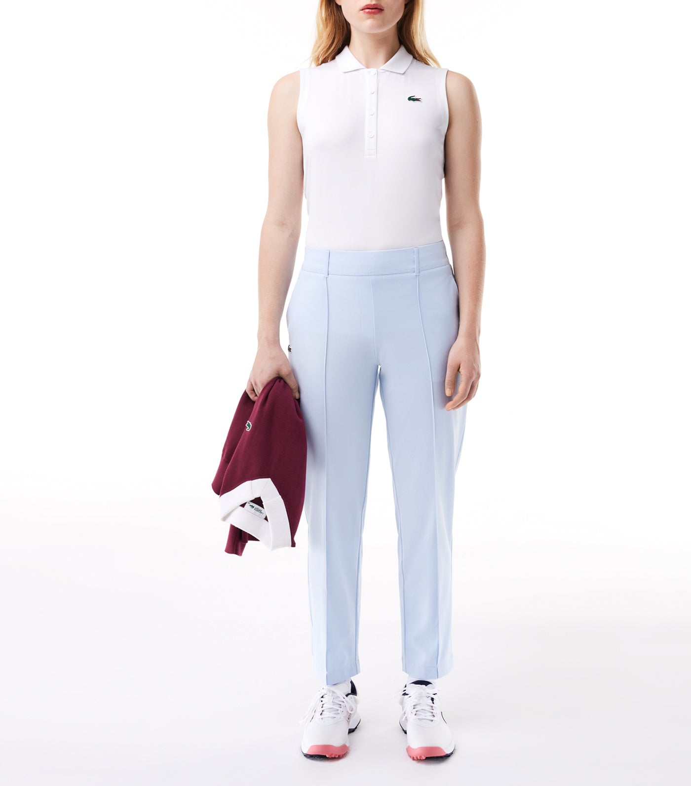 Ultra-Dry Slim Fit Anti-UV Stretch Golf Polo Shirt White