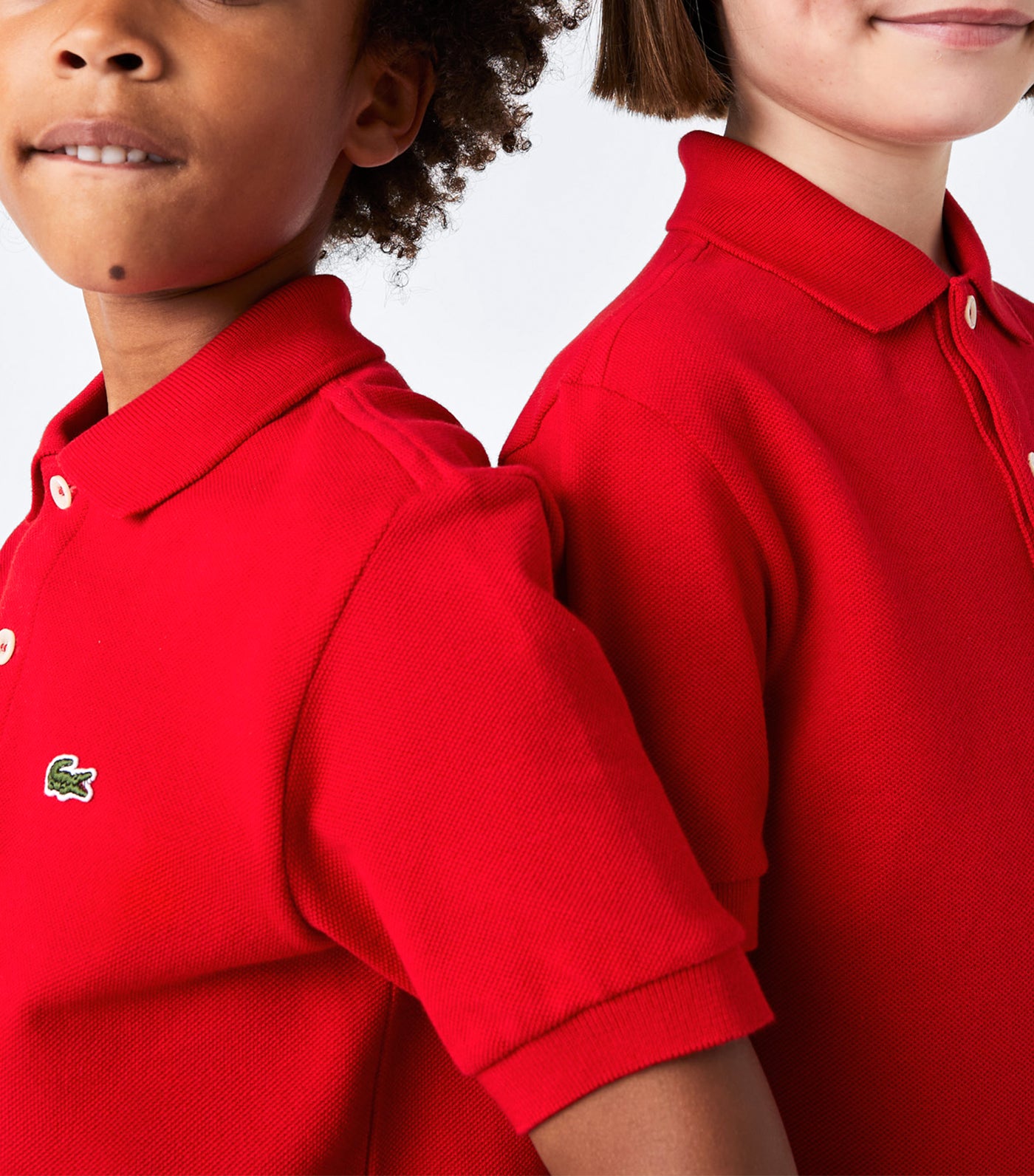 Kids' Lacoste Petit Piqué Polo Shirt Red