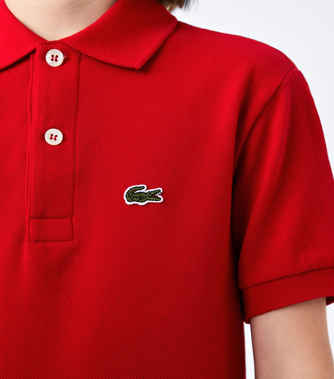 Kids' Lacoste Petit Piqué Polo Shirt Red