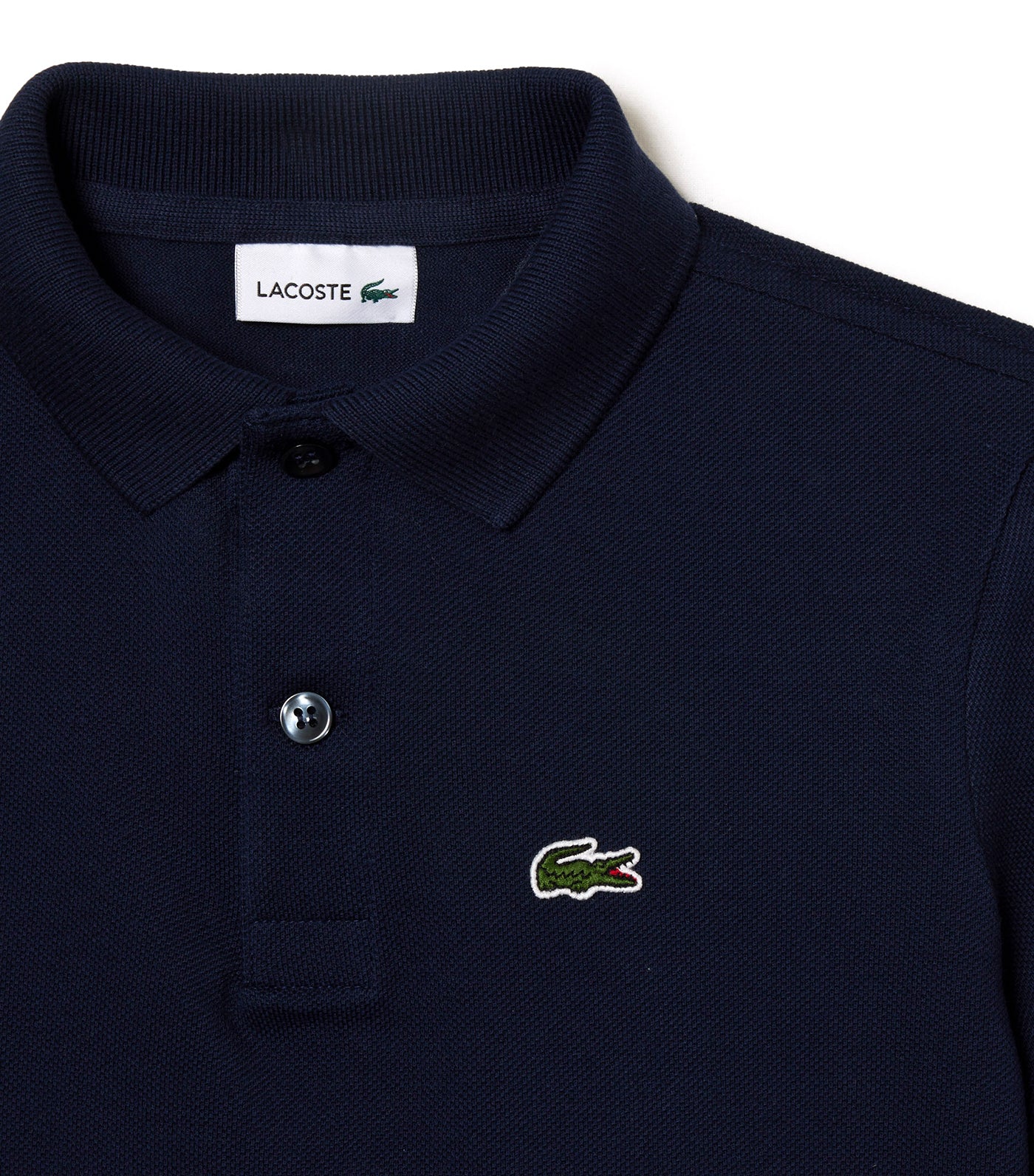Kids' Lacoste Petit Piqué Polo Shirt Navy Blue
