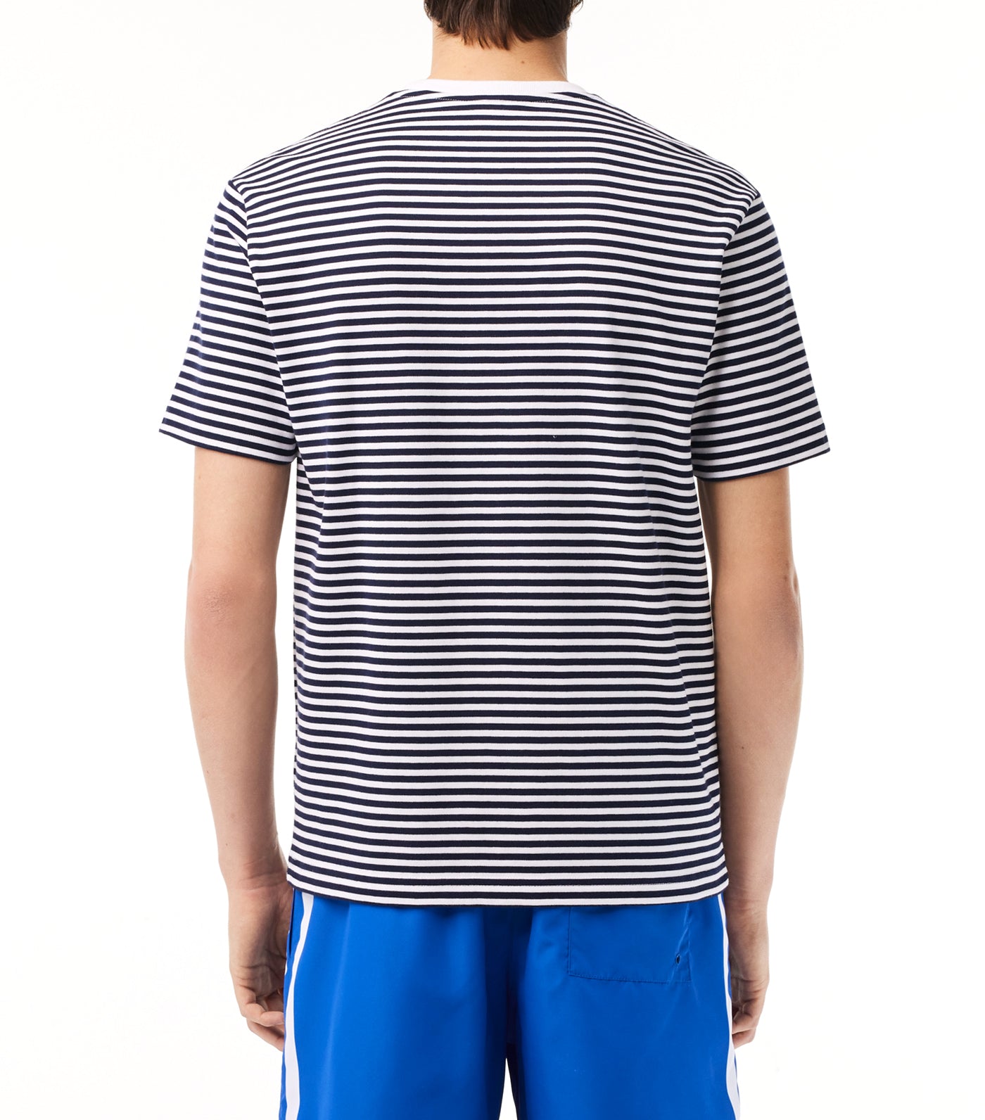 Heavy Cotton Striped T-Shirt White/Navy Blue