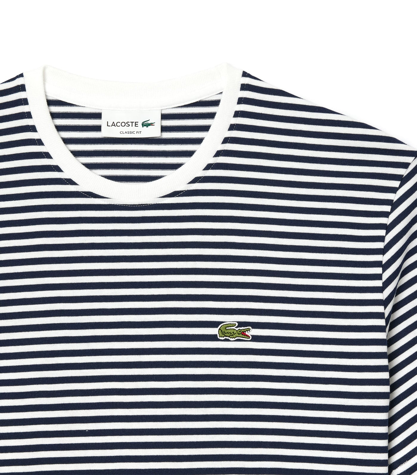 Heavy Cotton Striped T-Shirt White/Navy Blue