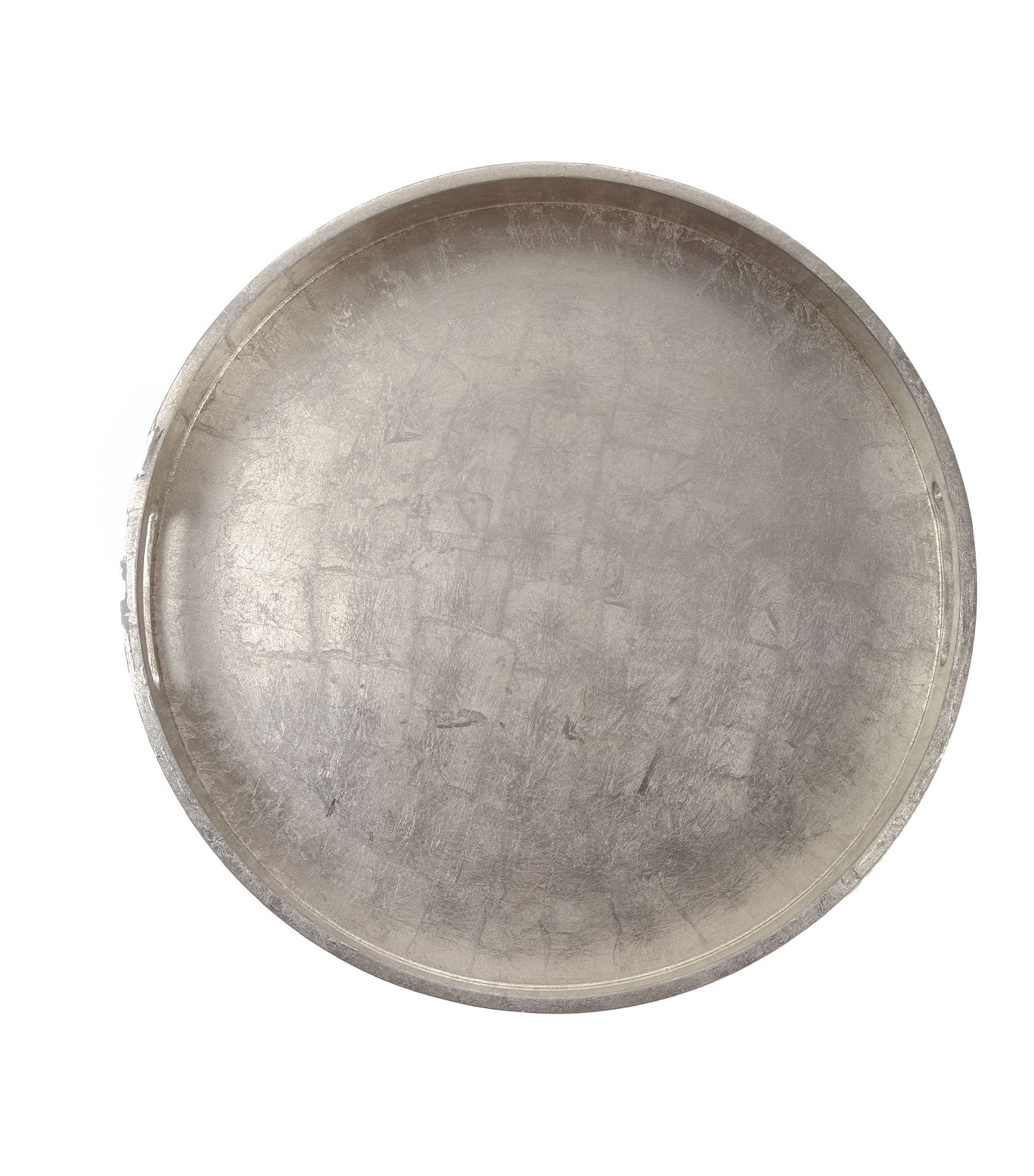 Lacquer Wood Trays - Round, Silver
