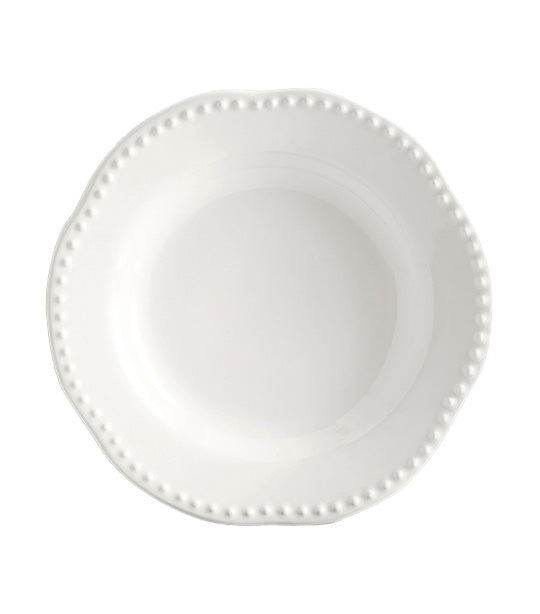Emma Beaded Stoneware - White